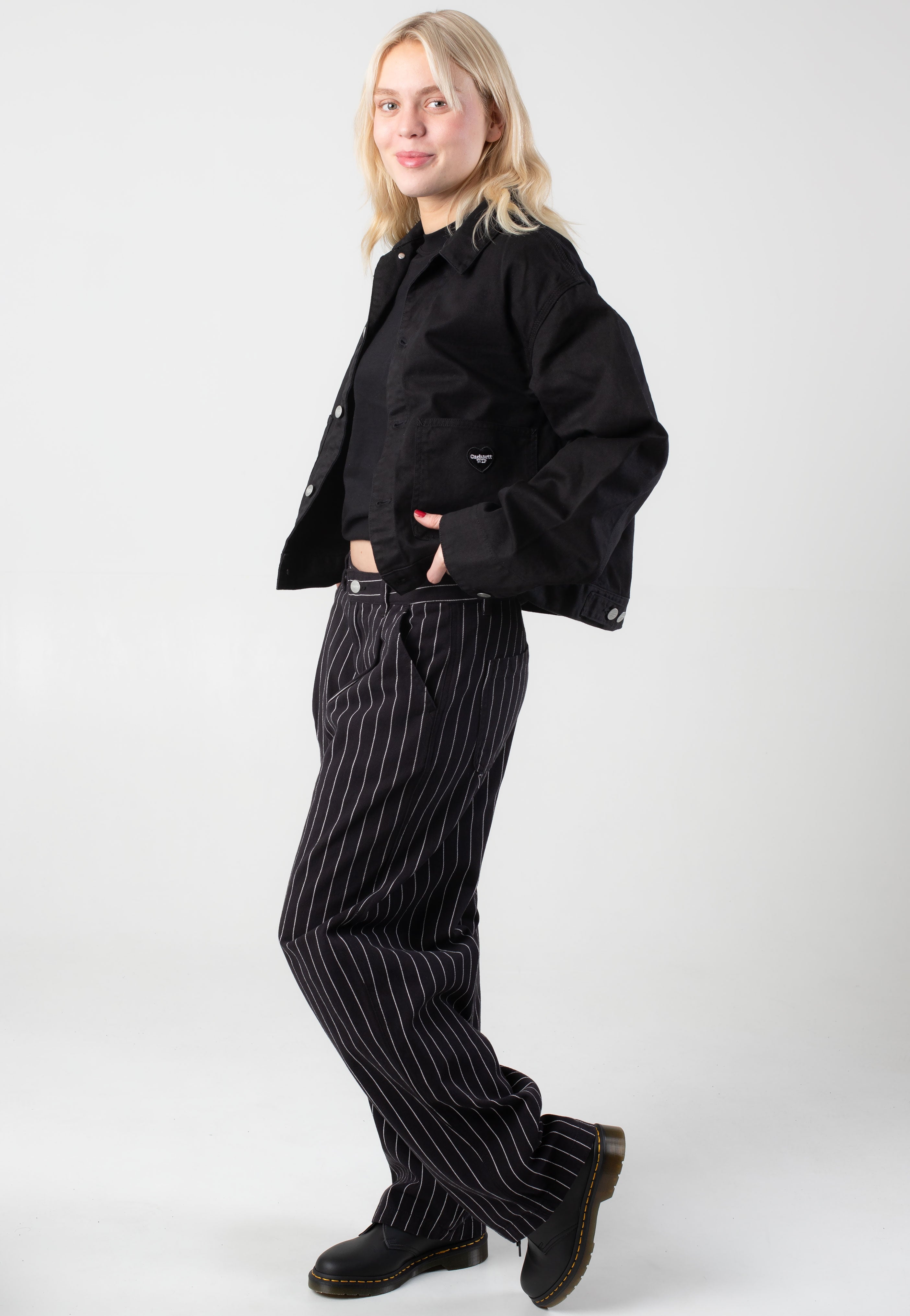 Carhartt WIP - W' Drewe Rinsed Black - Jacket | Women-Image