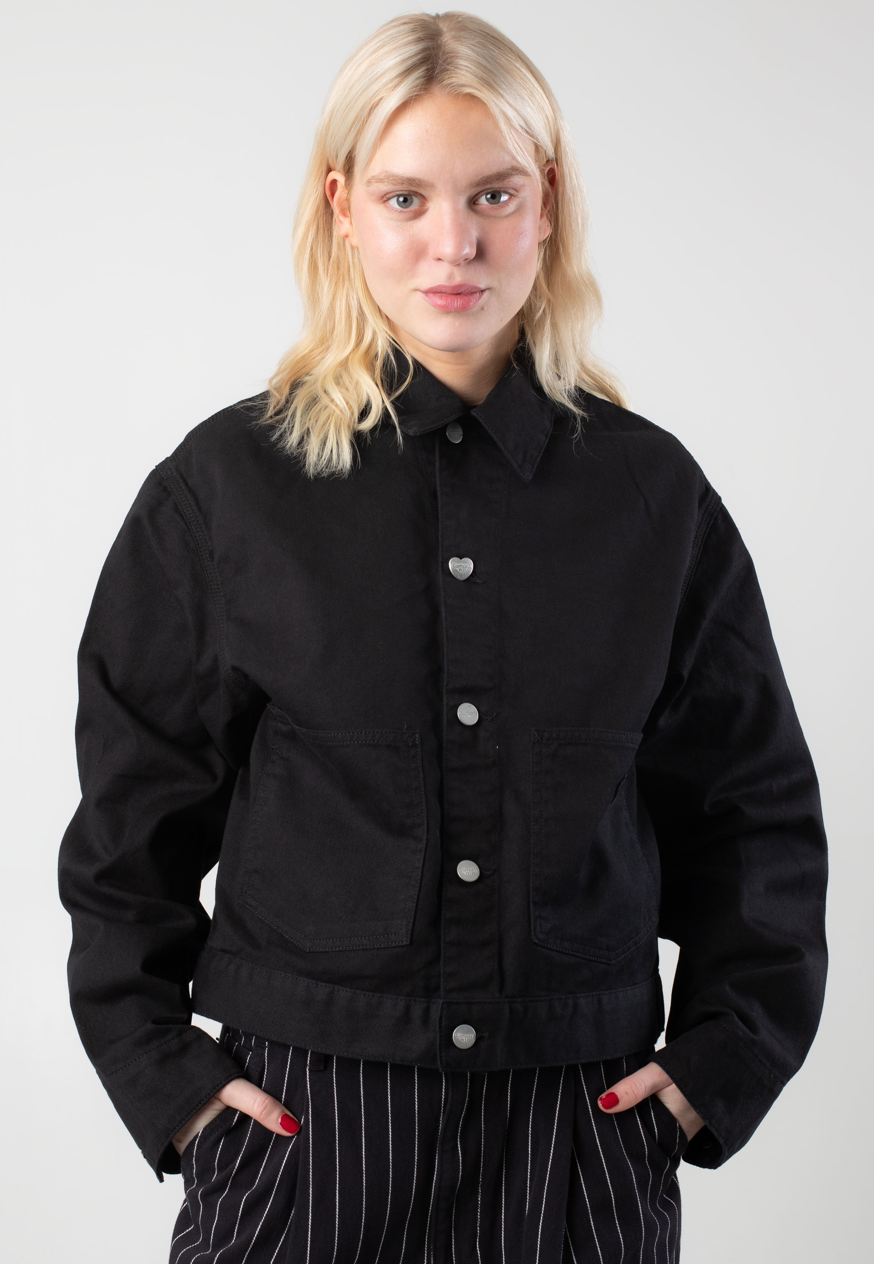 Carhartt WIP - W' Drewe Rinsed Black - Jacket | Women-Image