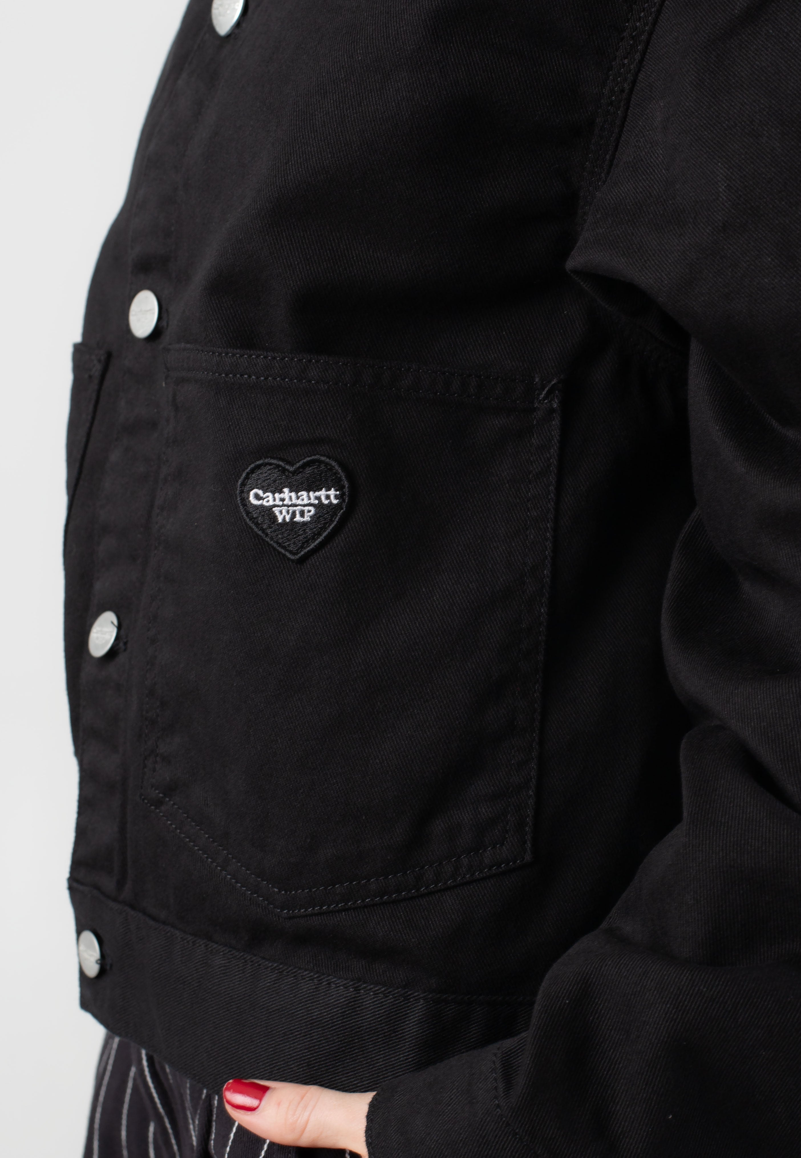 Carhartt WIP - W' Drewe Rinsed Black - Jacket | Women-Image