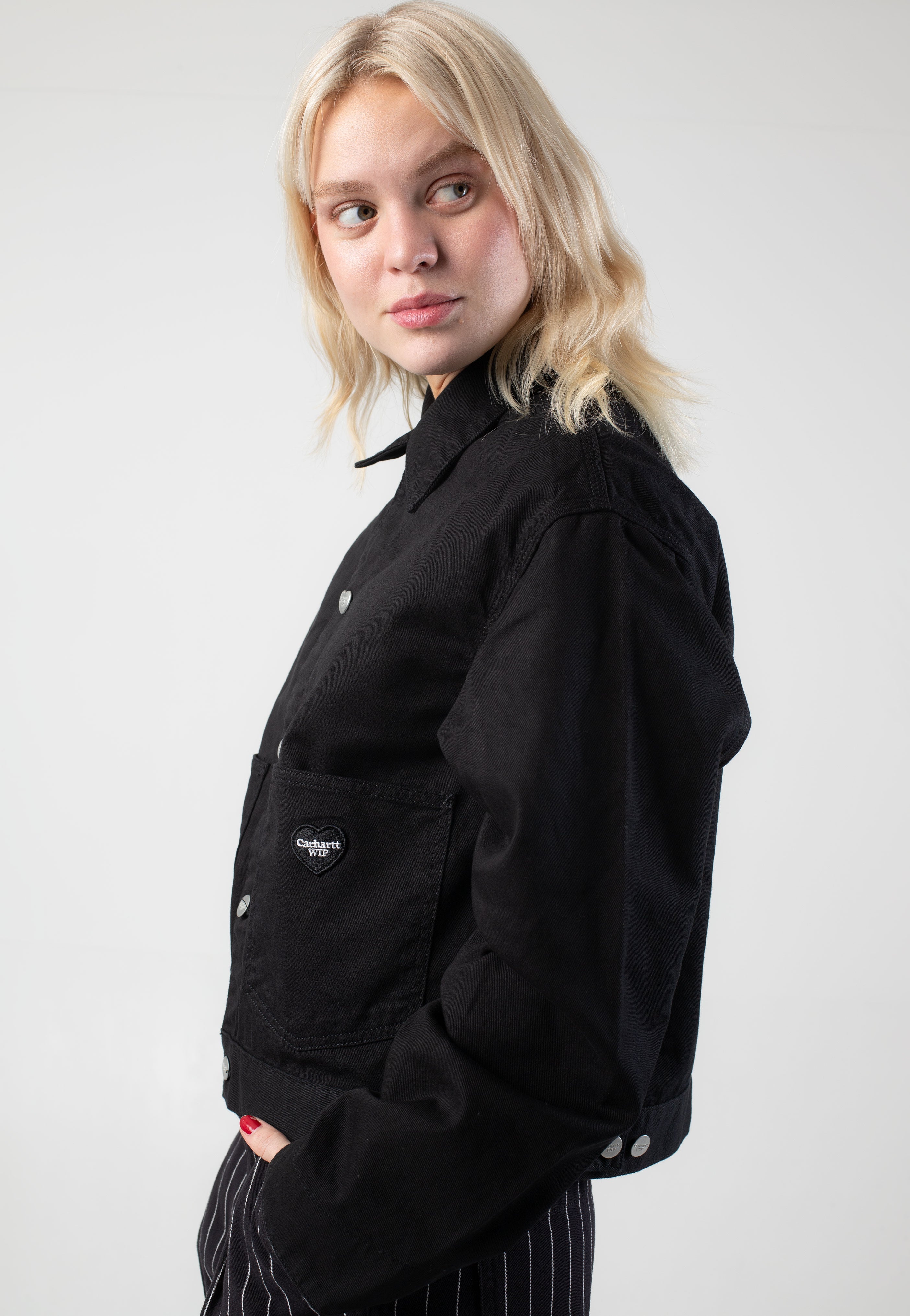 Carhartt WIP - W' Drewe Rinsed Black - Jacket | Women-Image