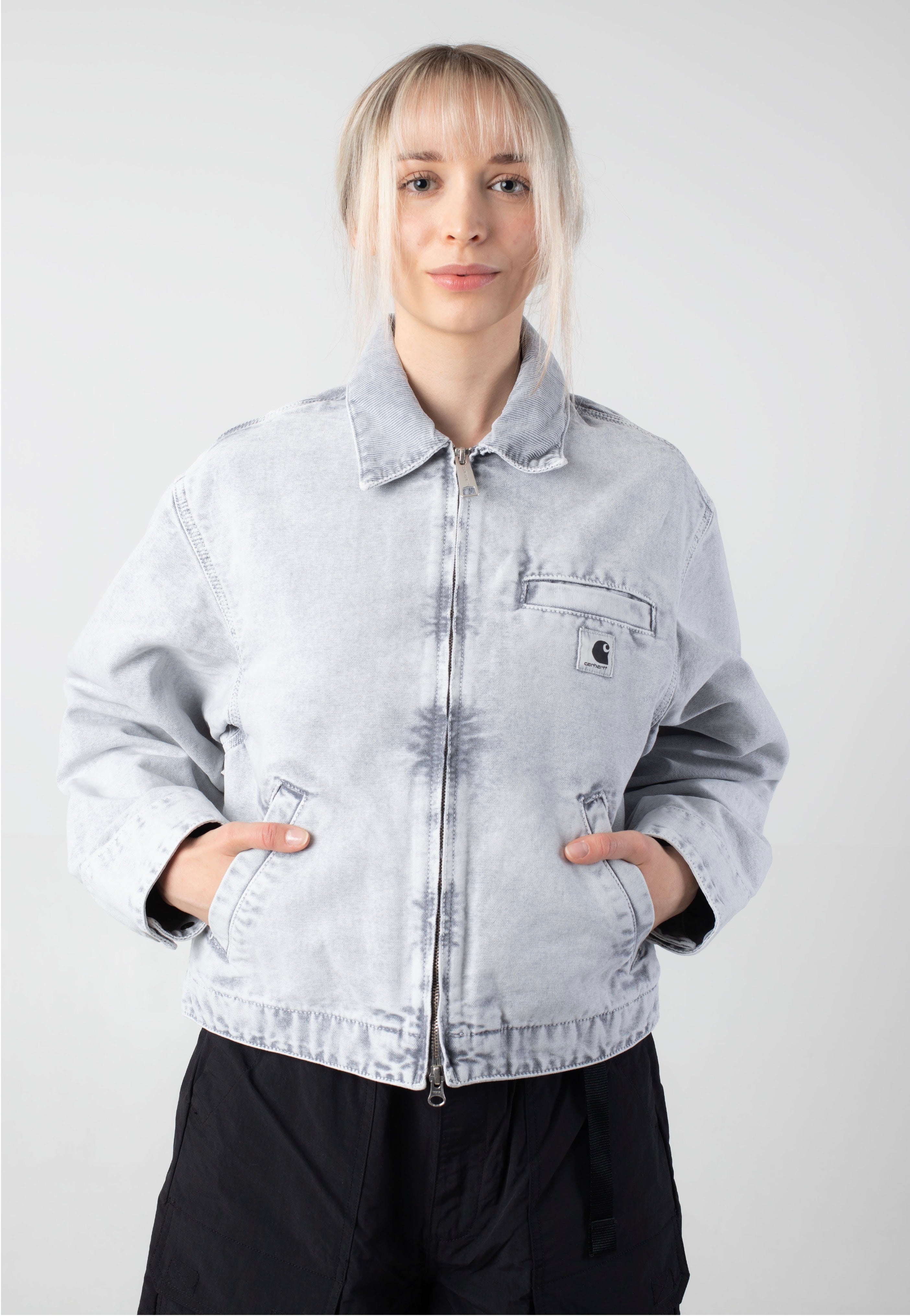 Carhartt WIP - W' Emery Canvas Black/Black Chalk Wash - Jacket | Women-Image