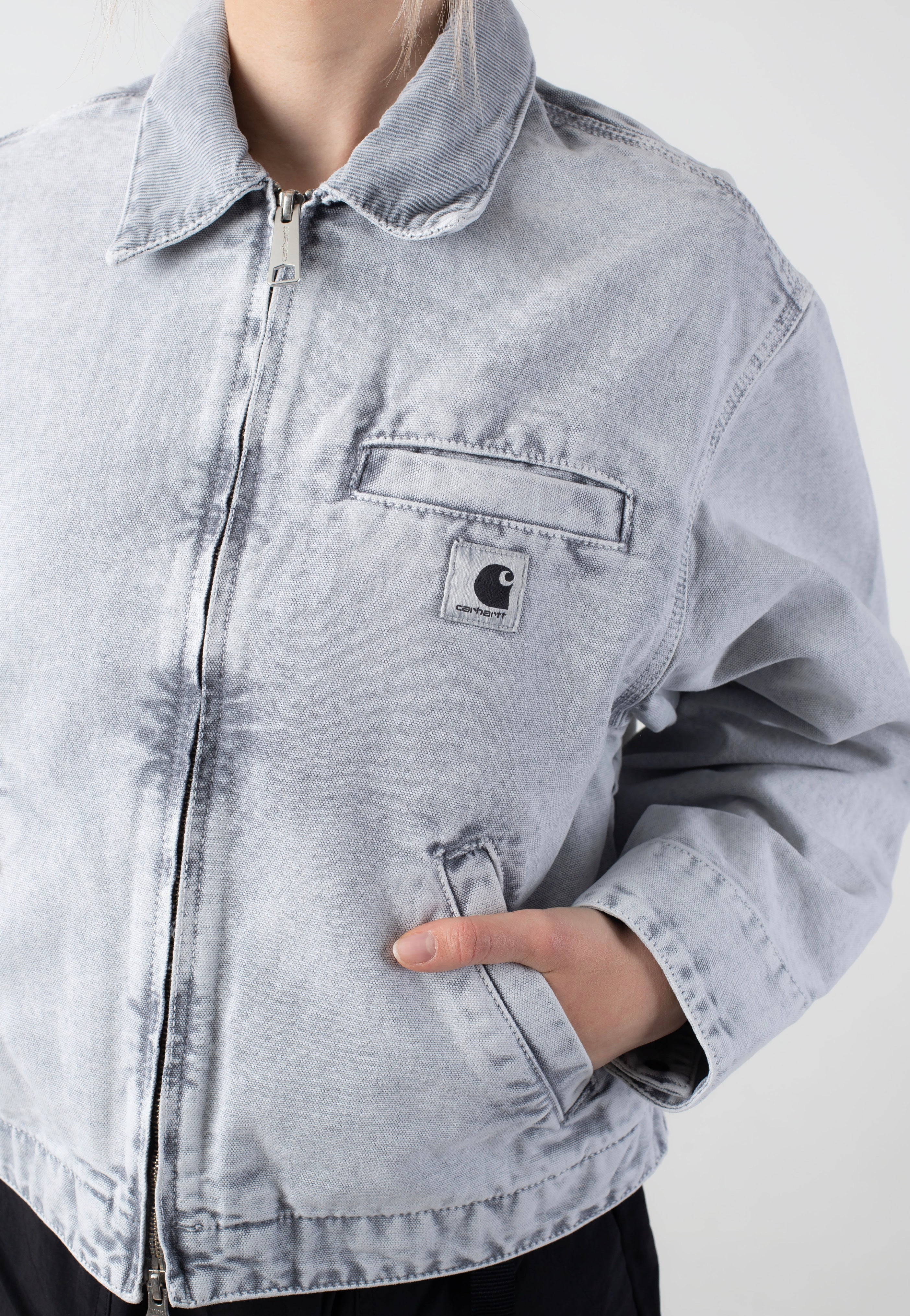 Carhartt WIP - W' Emery Canvas Black/Black Chalk Wash - Jacket | Women-Image