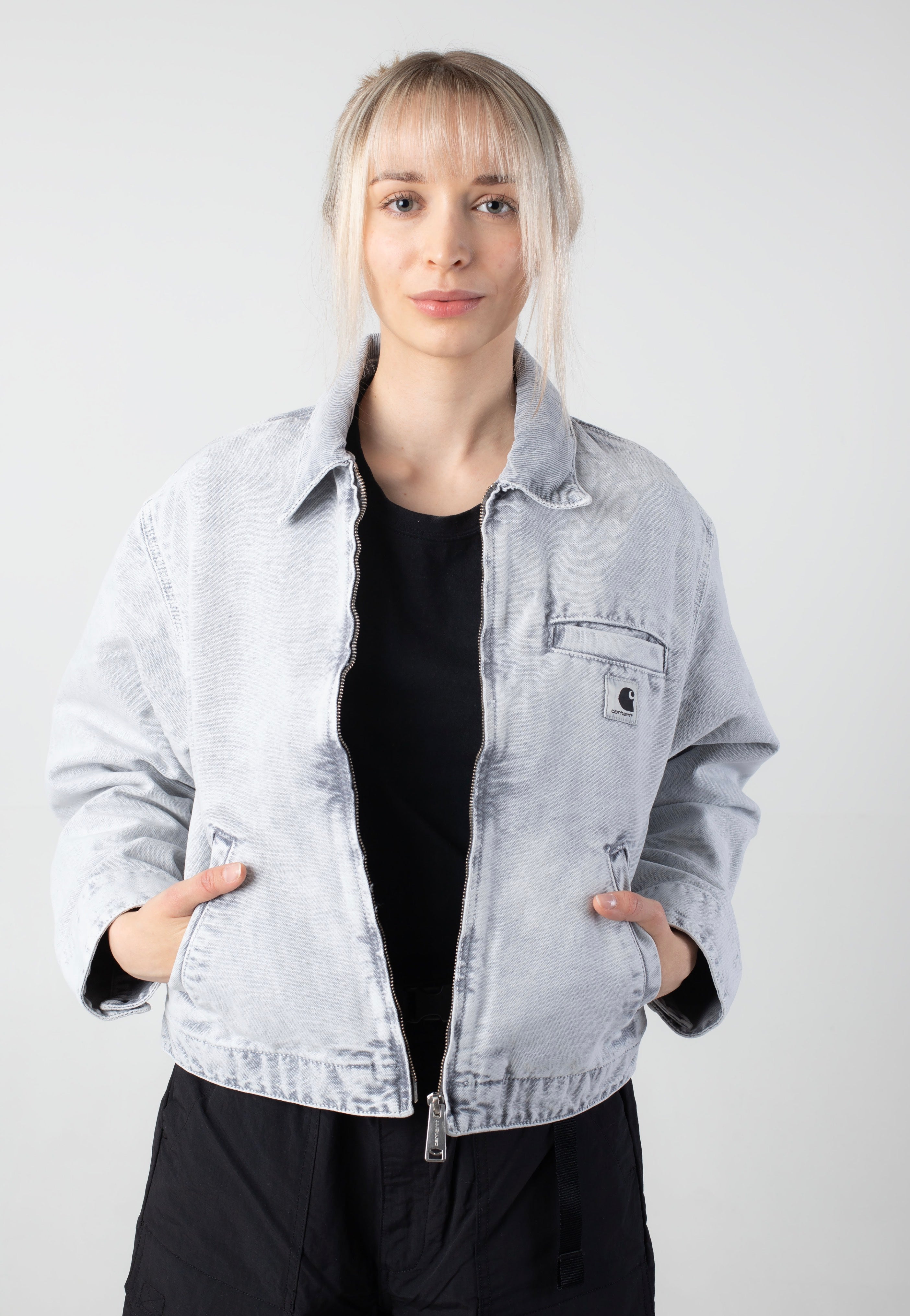 Carhartt WIP - W' Emery Canvas Black/Black Chalk Wash - Jacket | Women-Image