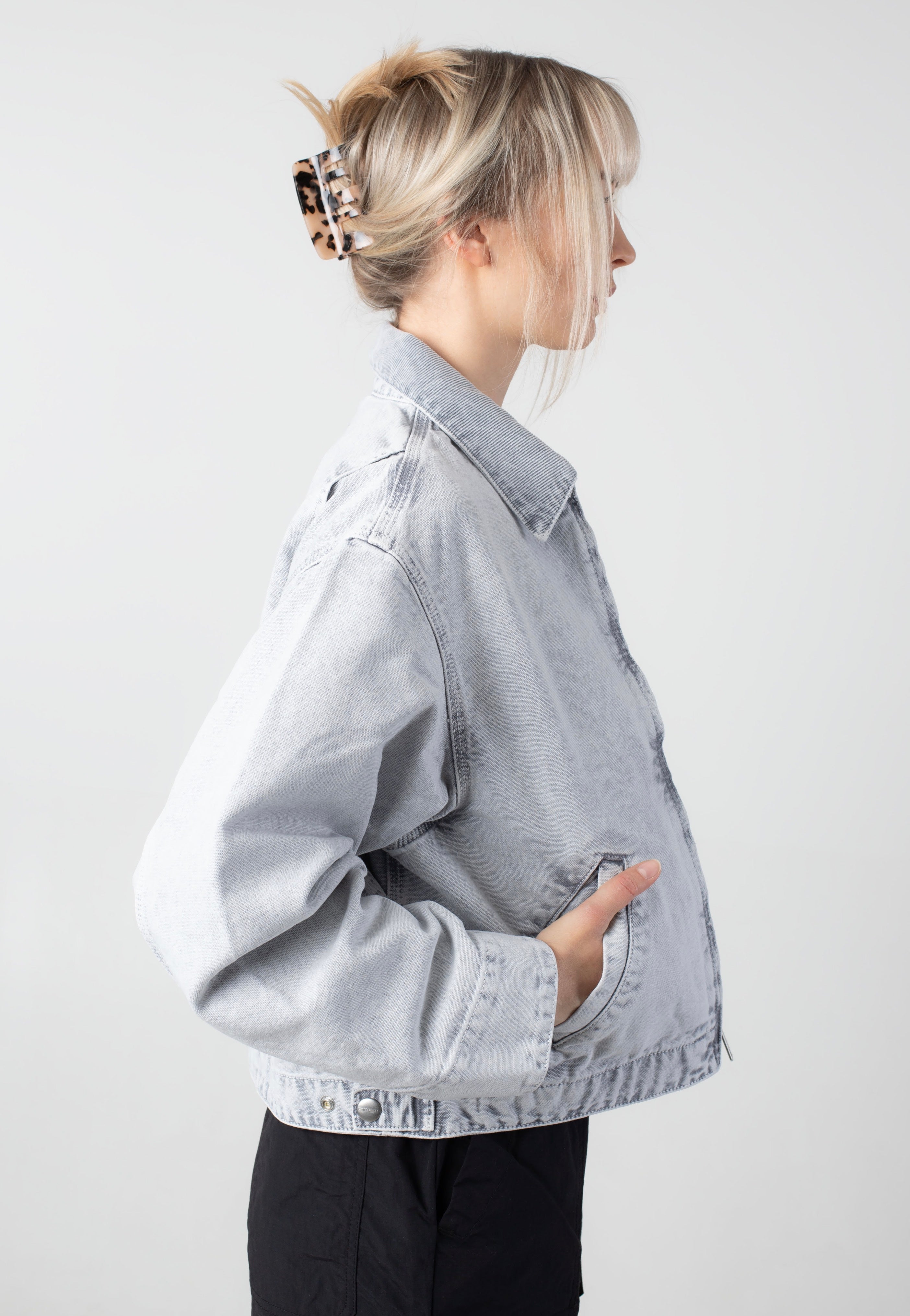 Carhartt WIP - W' Emery Canvas Black/Black Chalk Wash - Jacket | Women-Image