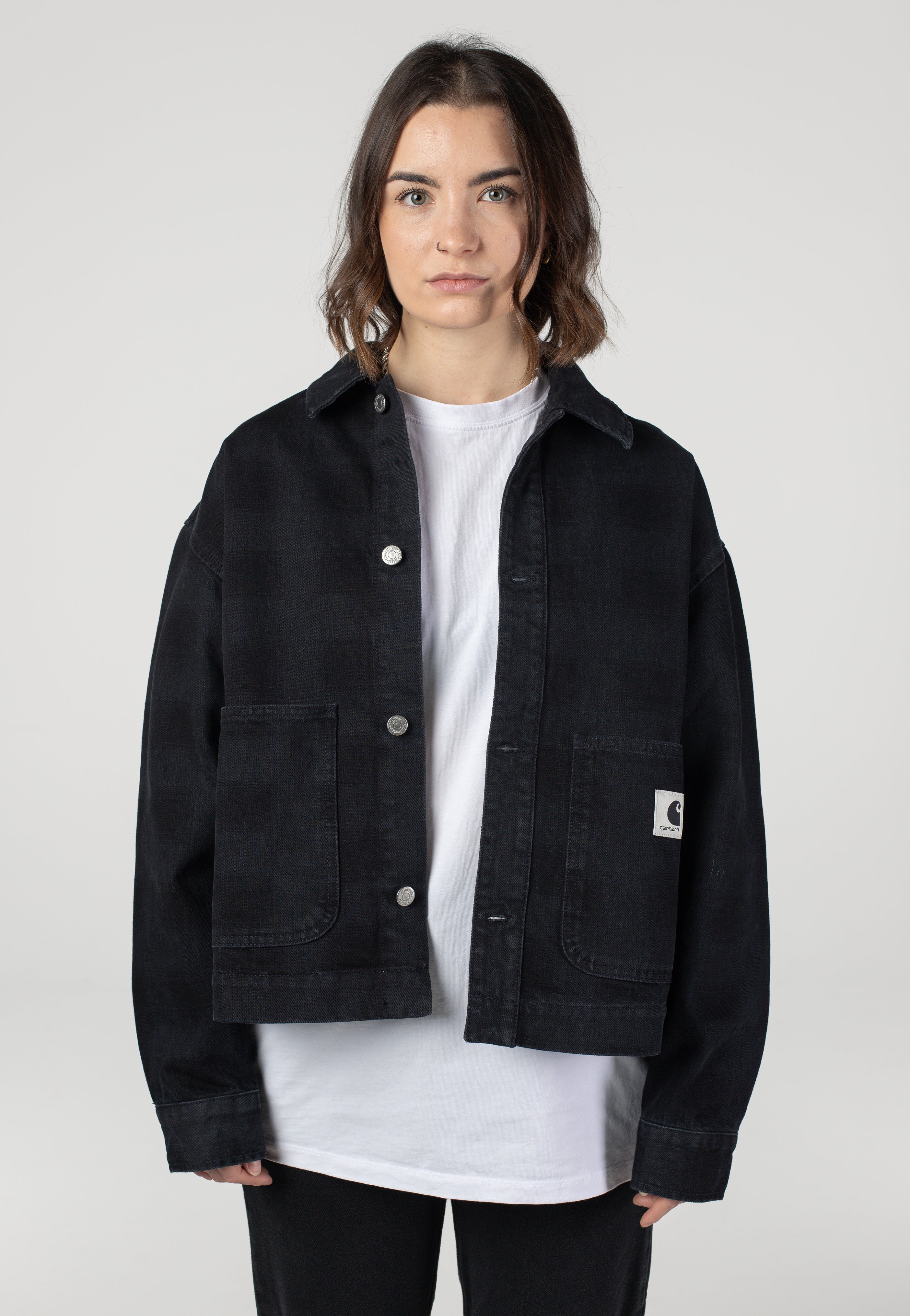 Carhartt WIP - W' Everson Stone Washed Print Black - Jacket | Women-Image