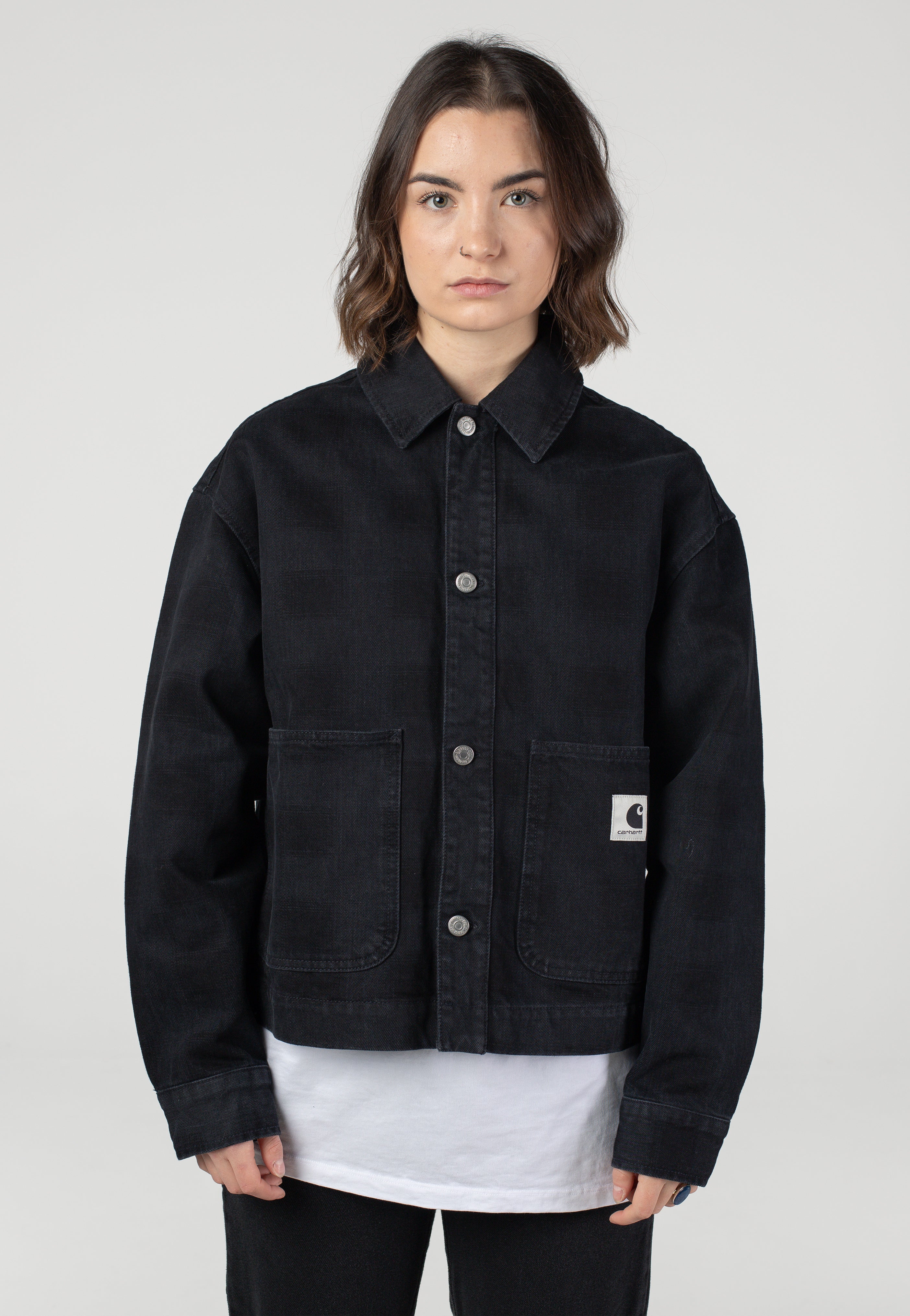 Carhartt WIP - W' Everson Stone Washed Print Black - Jacket | Women-Image