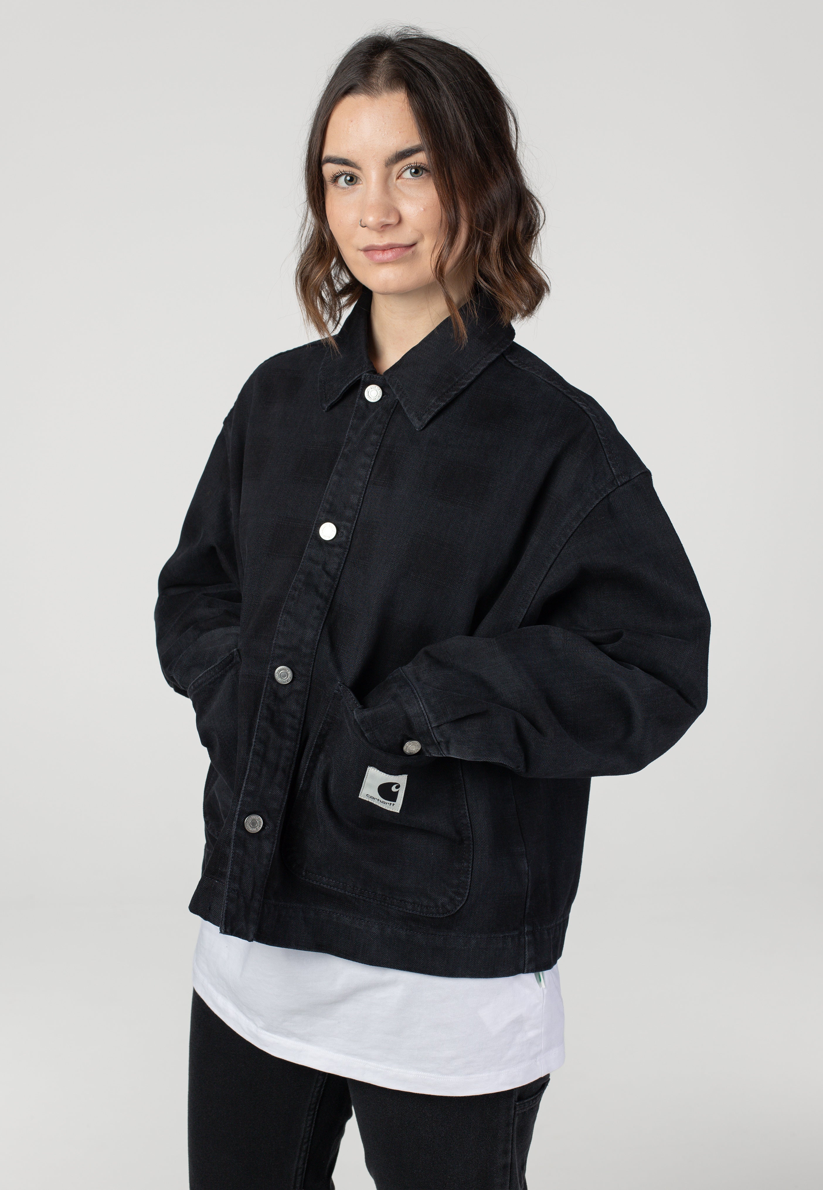 Carhartt WIP - W' Everson Stone Washed Print Black - Jacket | Women-Image
