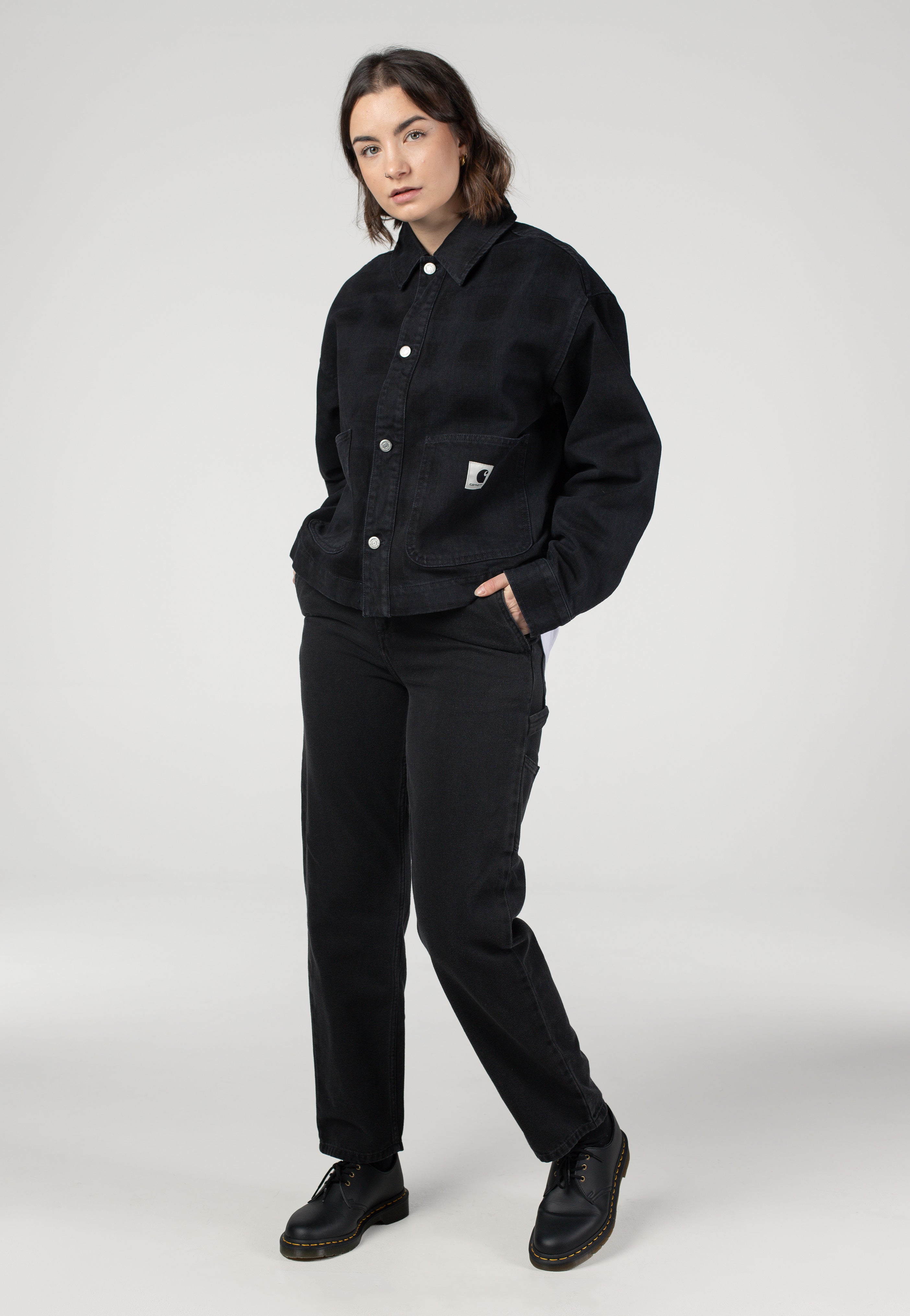 Carhartt WIP - W' Everson Stone Washed Print Black - Jacket | Women-Image