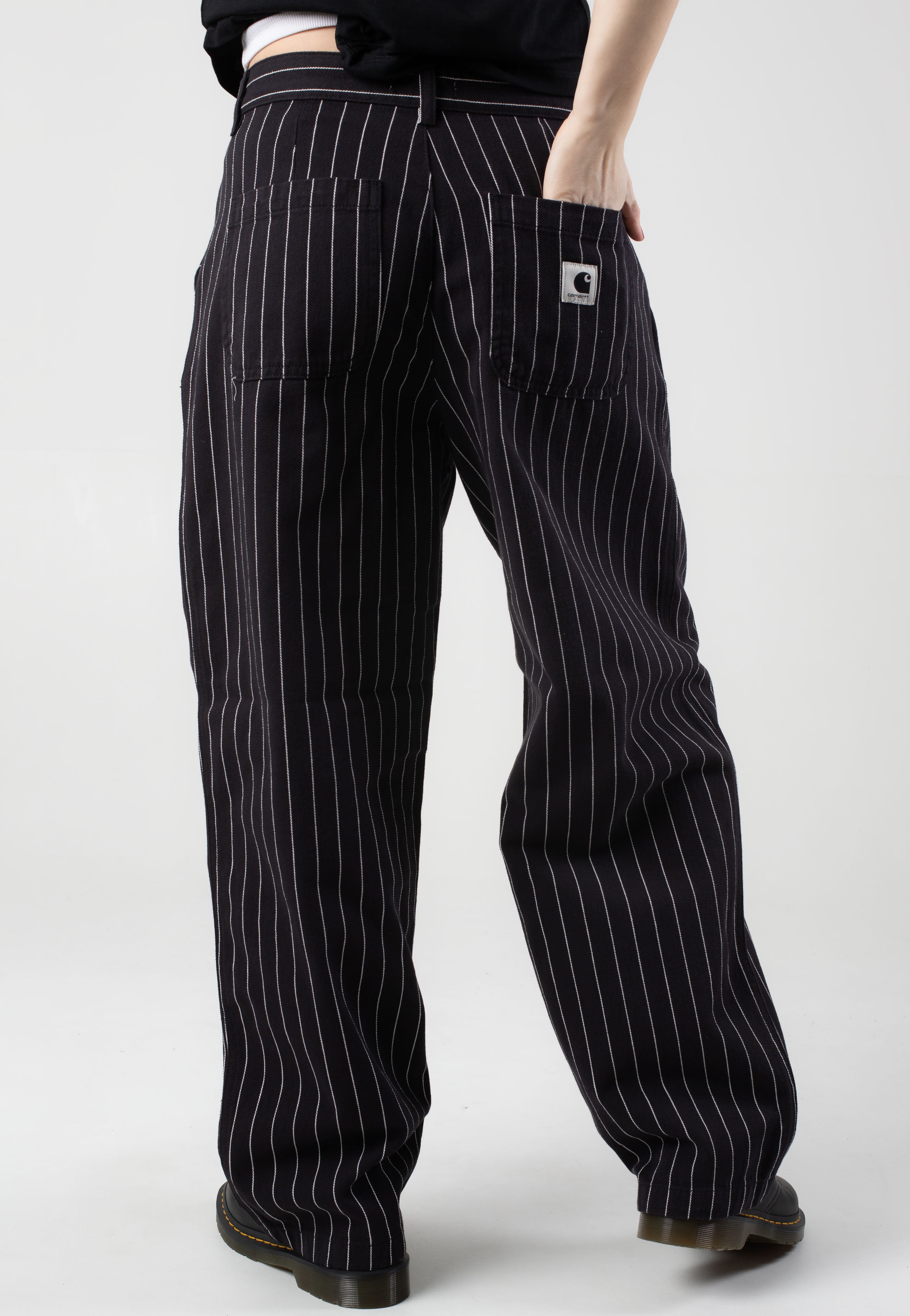 Carhartt WIP - W' Hendry Rinsed Seaton Stripe/Black/Wax - Pants | Women-Image