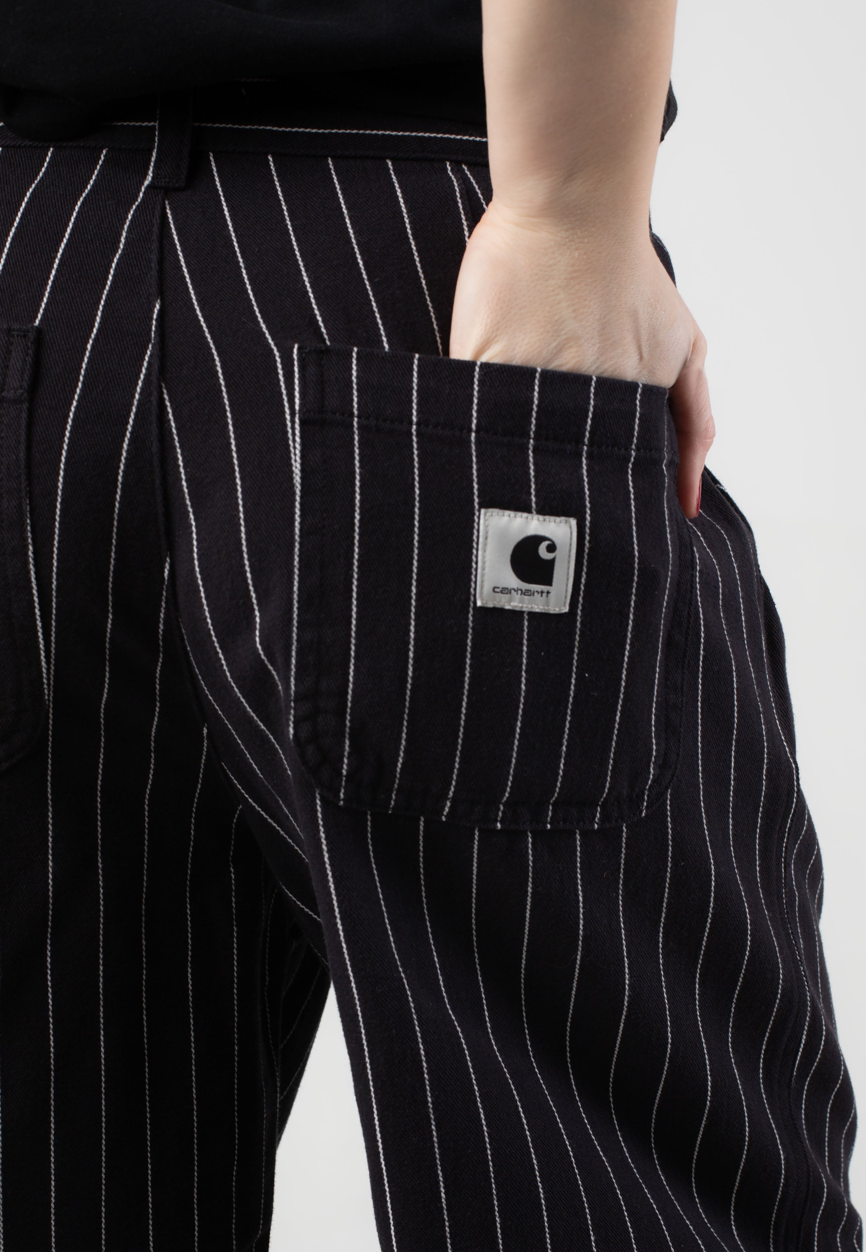 Carhartt WIP - W' Hendry Rinsed Seaton Stripe/Black/Wax - Pants | Women-Image