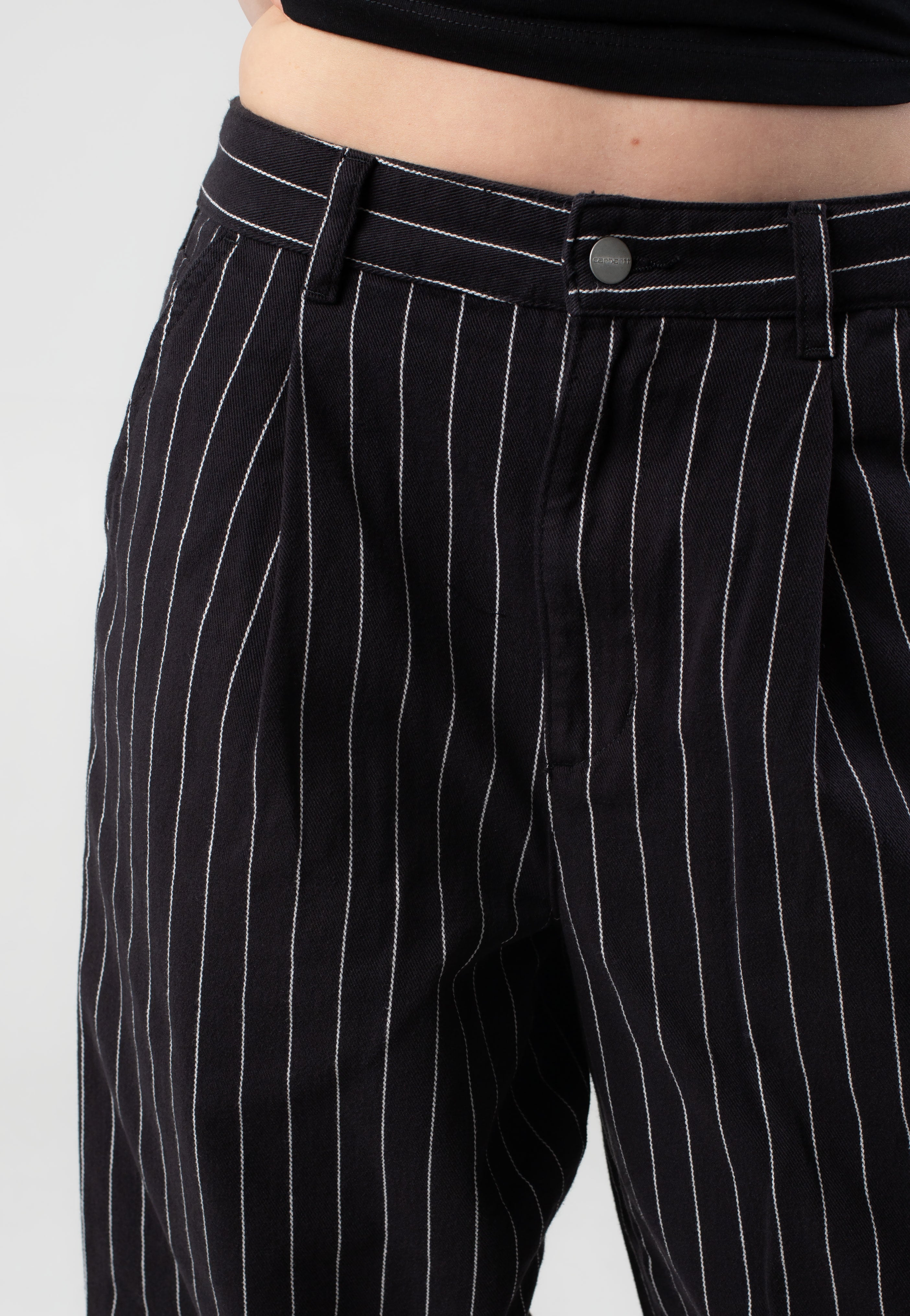 Carhartt WIP - W' Hendry Rinsed Seaton Stripe/Black/Wax - Pants | Women-Image