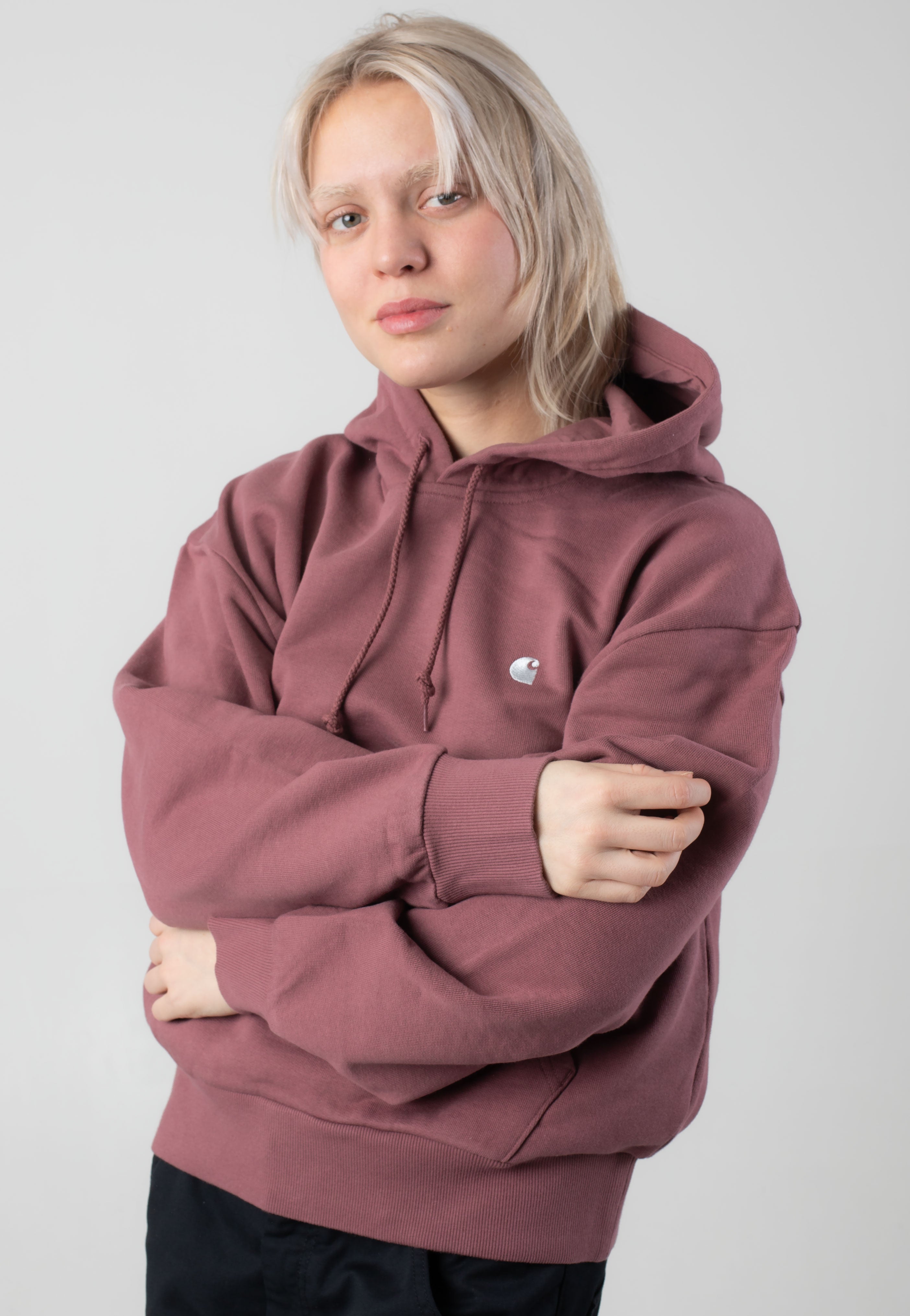 Carhartt WIP - W' Hooded Casey Dusky Pink/Silver - Hoodie | Women-Image