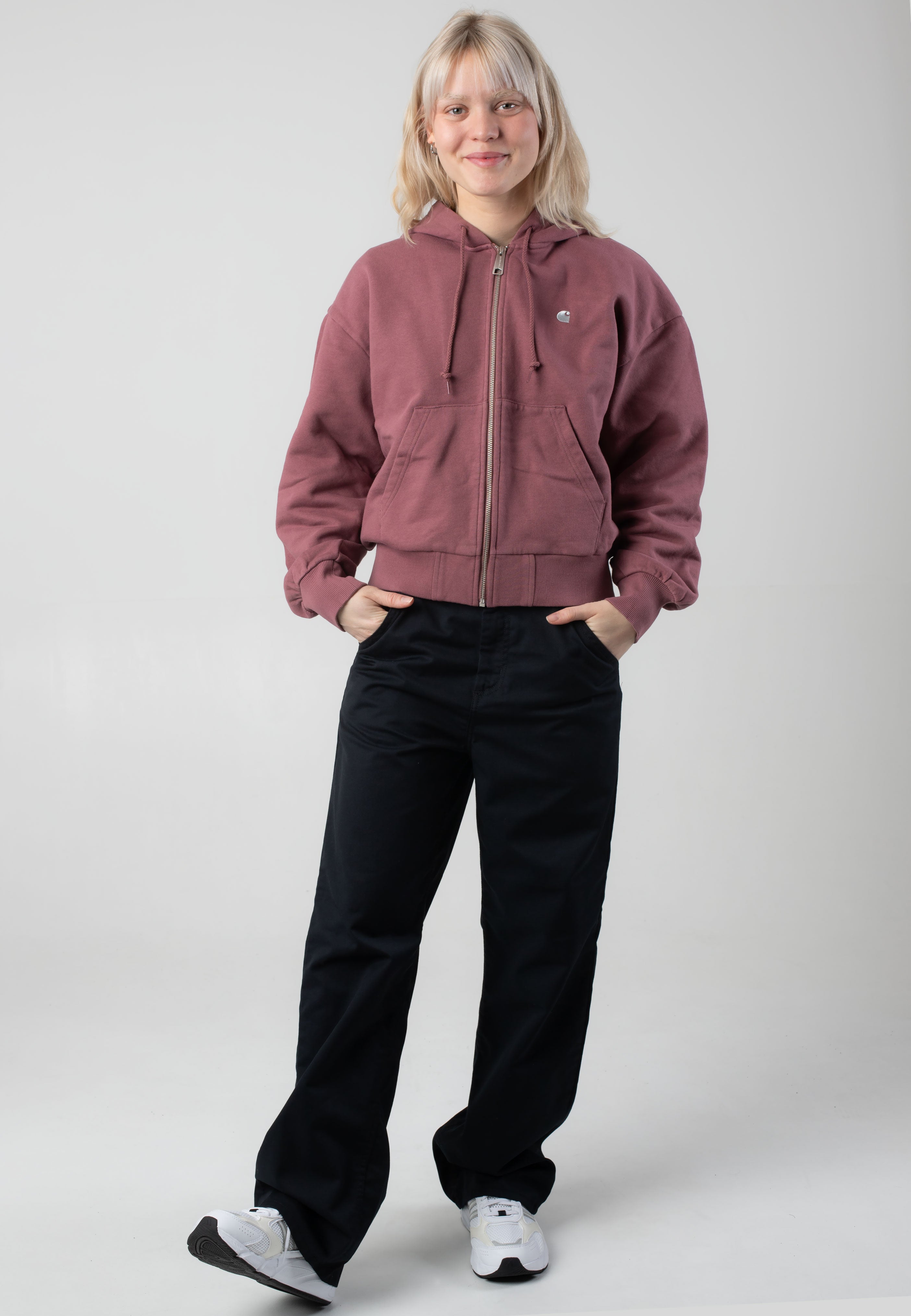 Carhartt WIP - W' Hooded Casey Dusky Pink/Silver - Zipper | Women-Image