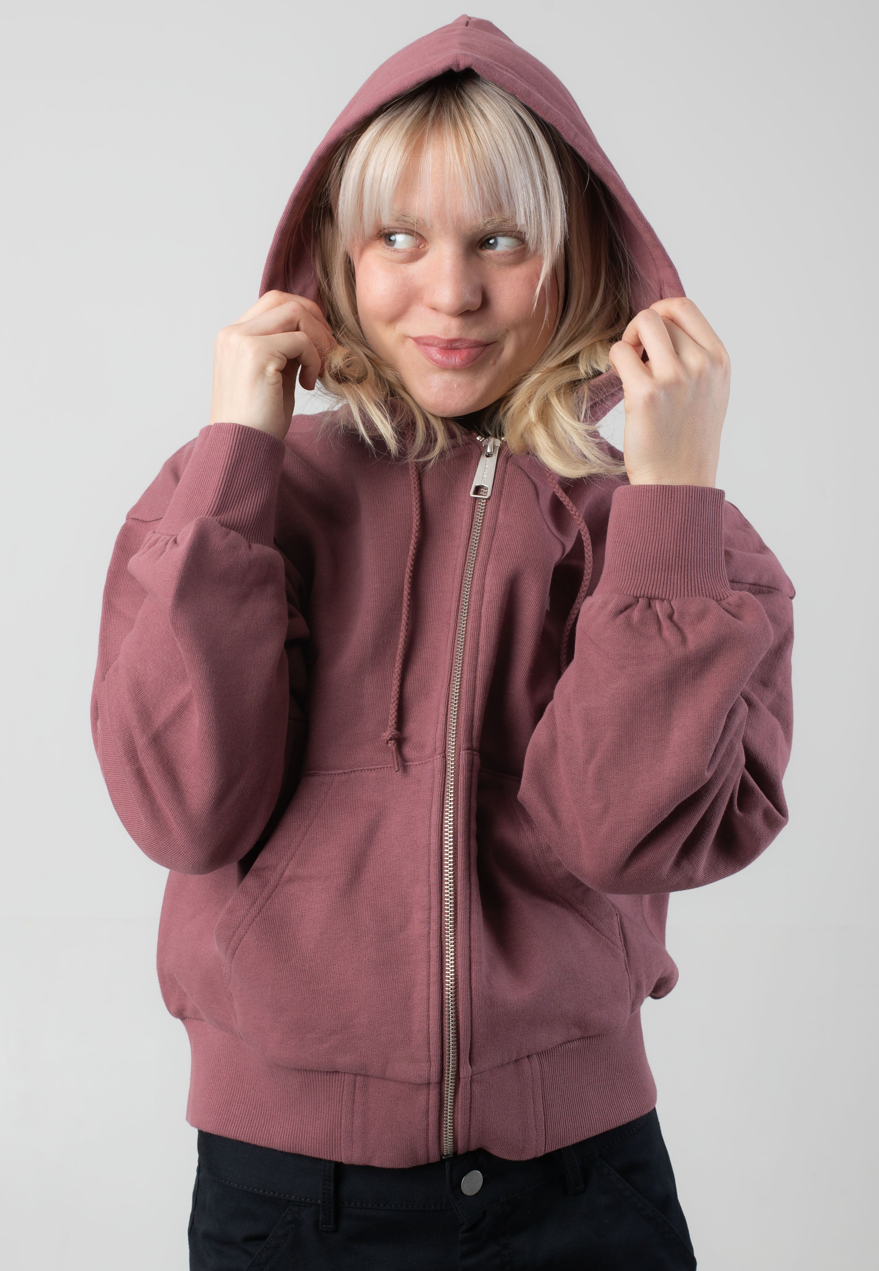 Carhartt WIP - W' Hooded Casey Dusky Pink/Silver - Zipper | Women-Image