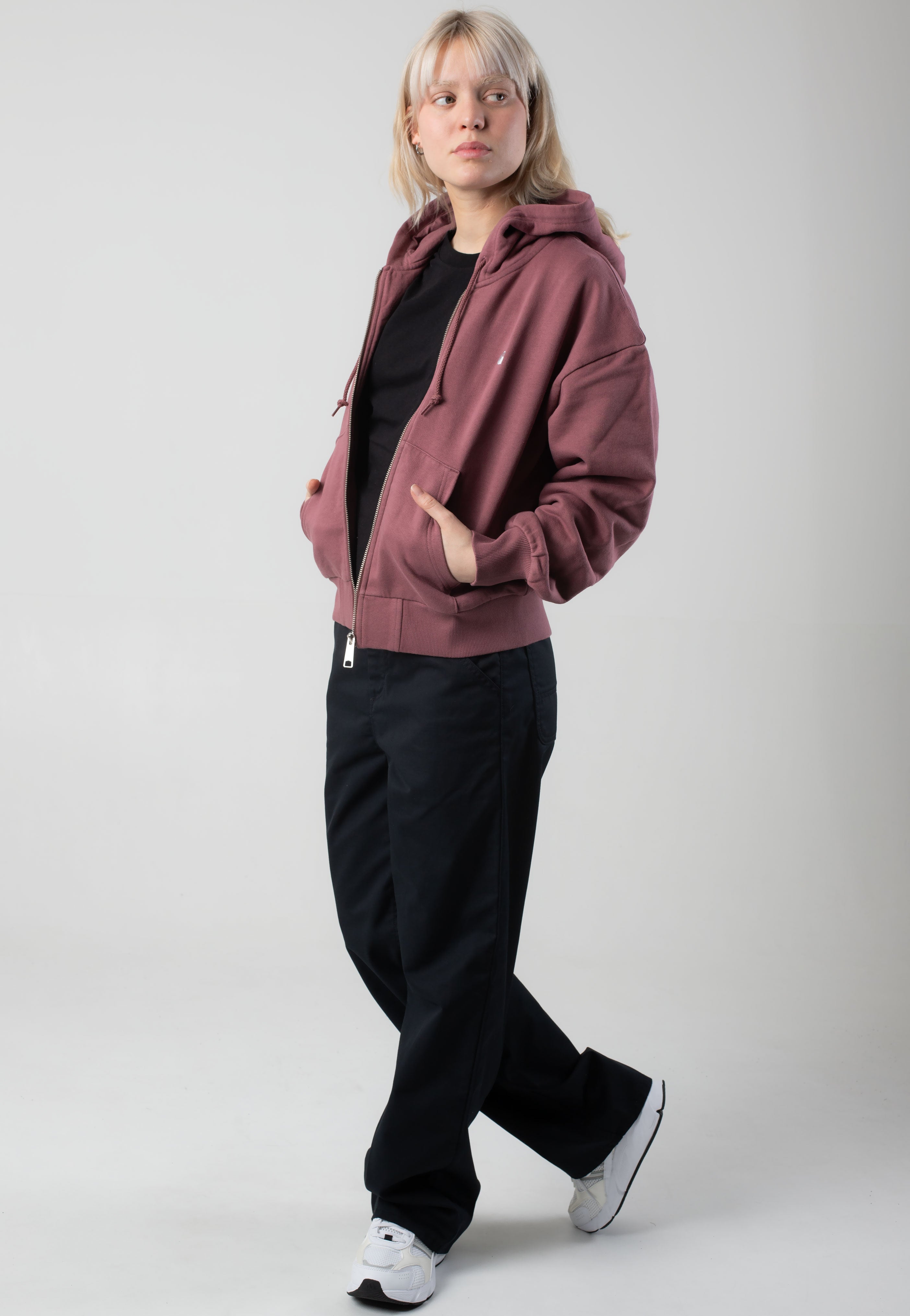 Carhartt WIP - W' Hooded Casey Dusky Pink/Silver - Zipper | Women-Image