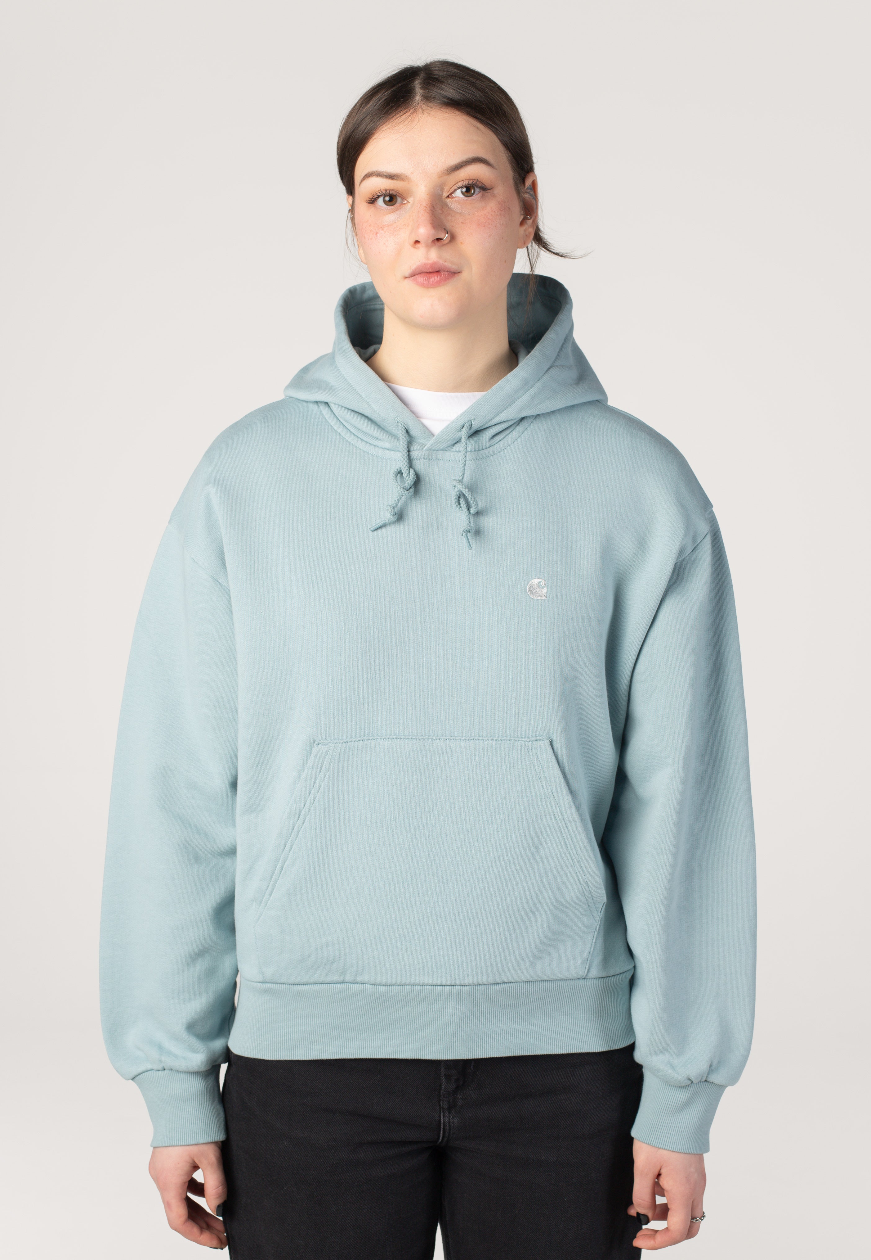 Carhartt WIP - W' Hooded Casey Tourmaline/Silver - Hoodie | Women-Image