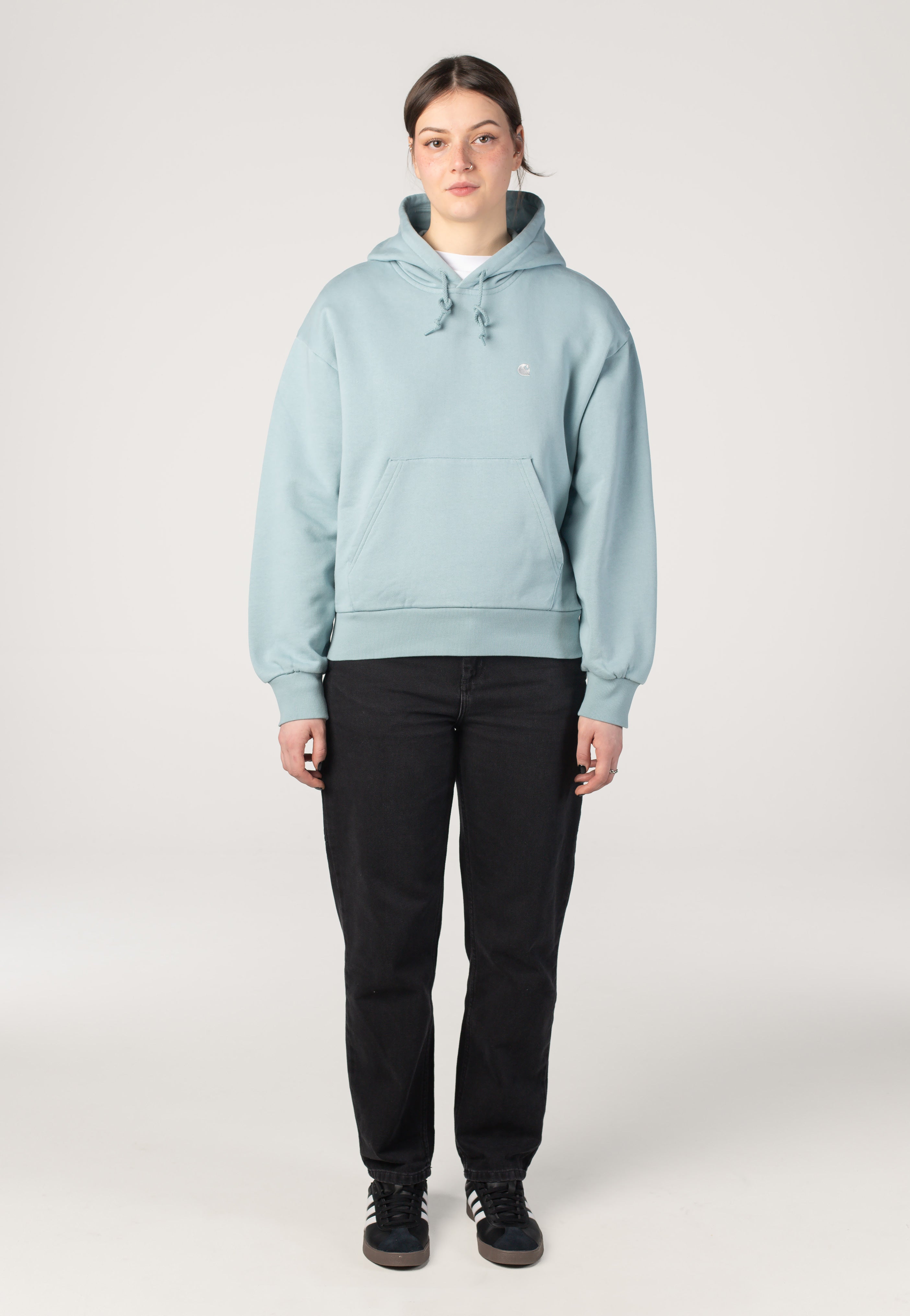 Carhartt WIP - W' Hooded Casey Tourmaline/Silver - Hoodie | Women-Image