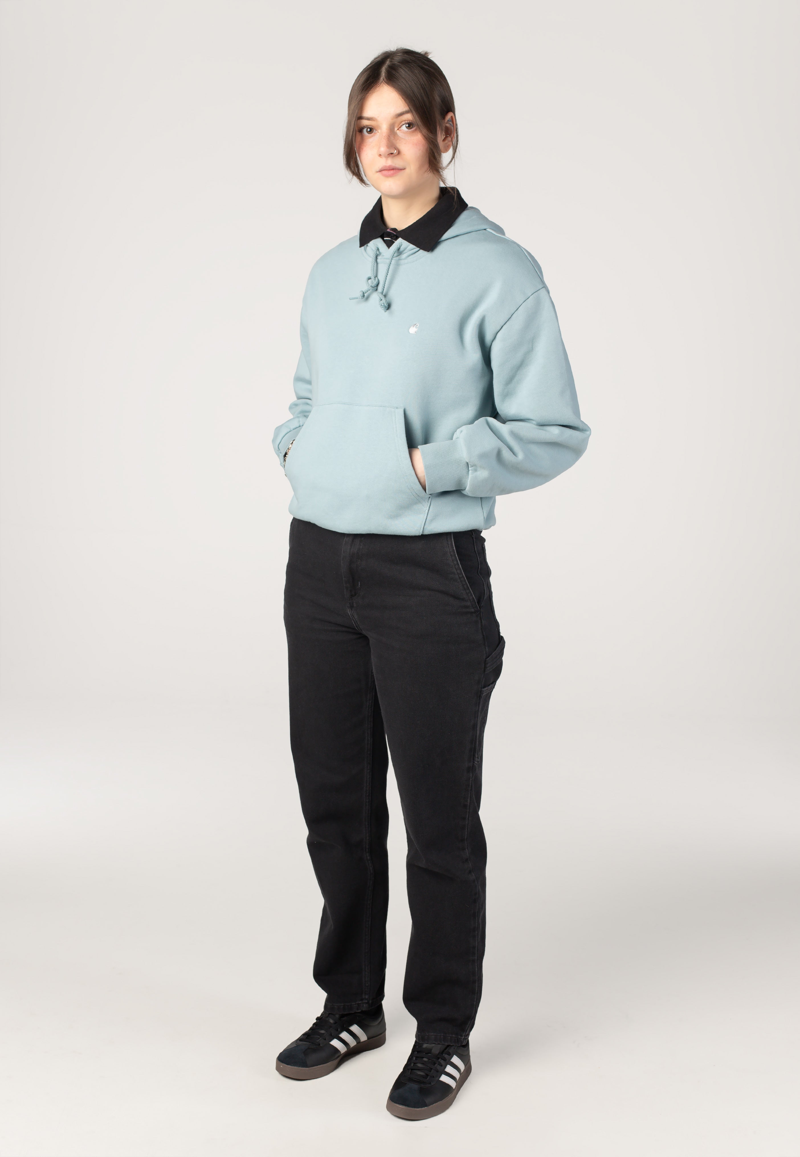 Carhartt WIP - W' Hooded Casey Tourmaline/Silver - Hoodie | Women-Image