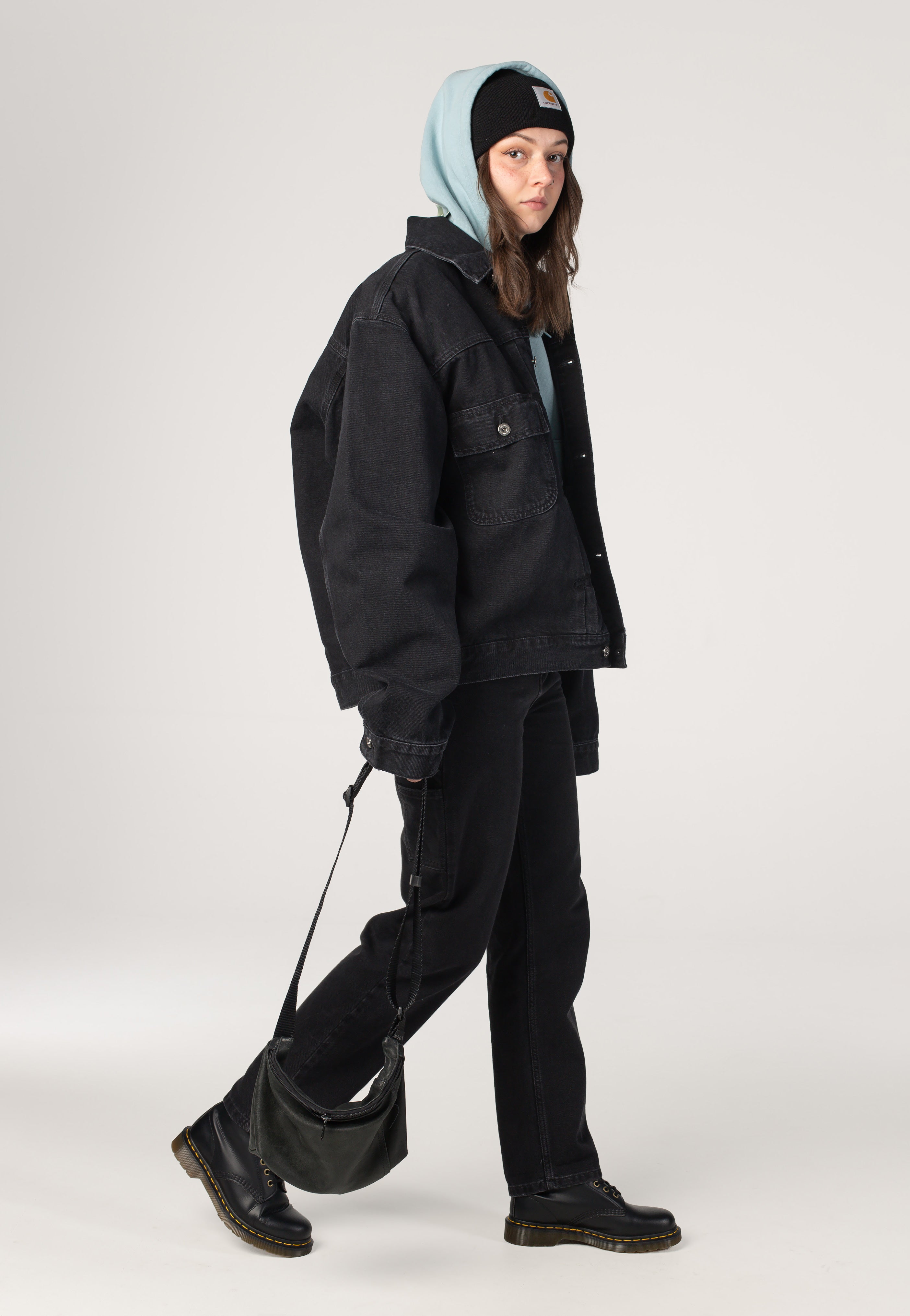 Carhartt WIP - W' Hooded Casey Tourmaline/Silver - Hoodie | Women-Image