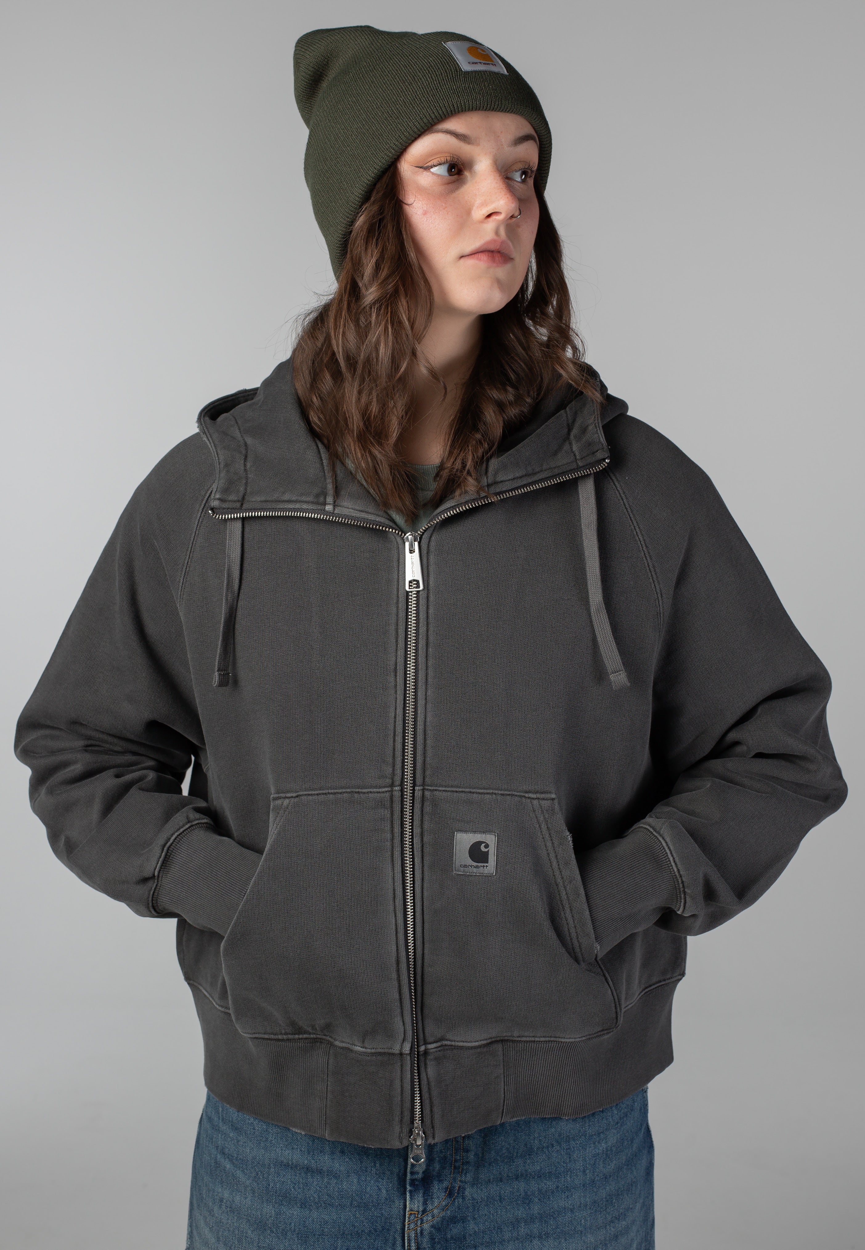 Carhartt WIP - W' Hooded Torion Grind Wash Black - Jacket | Women-Image