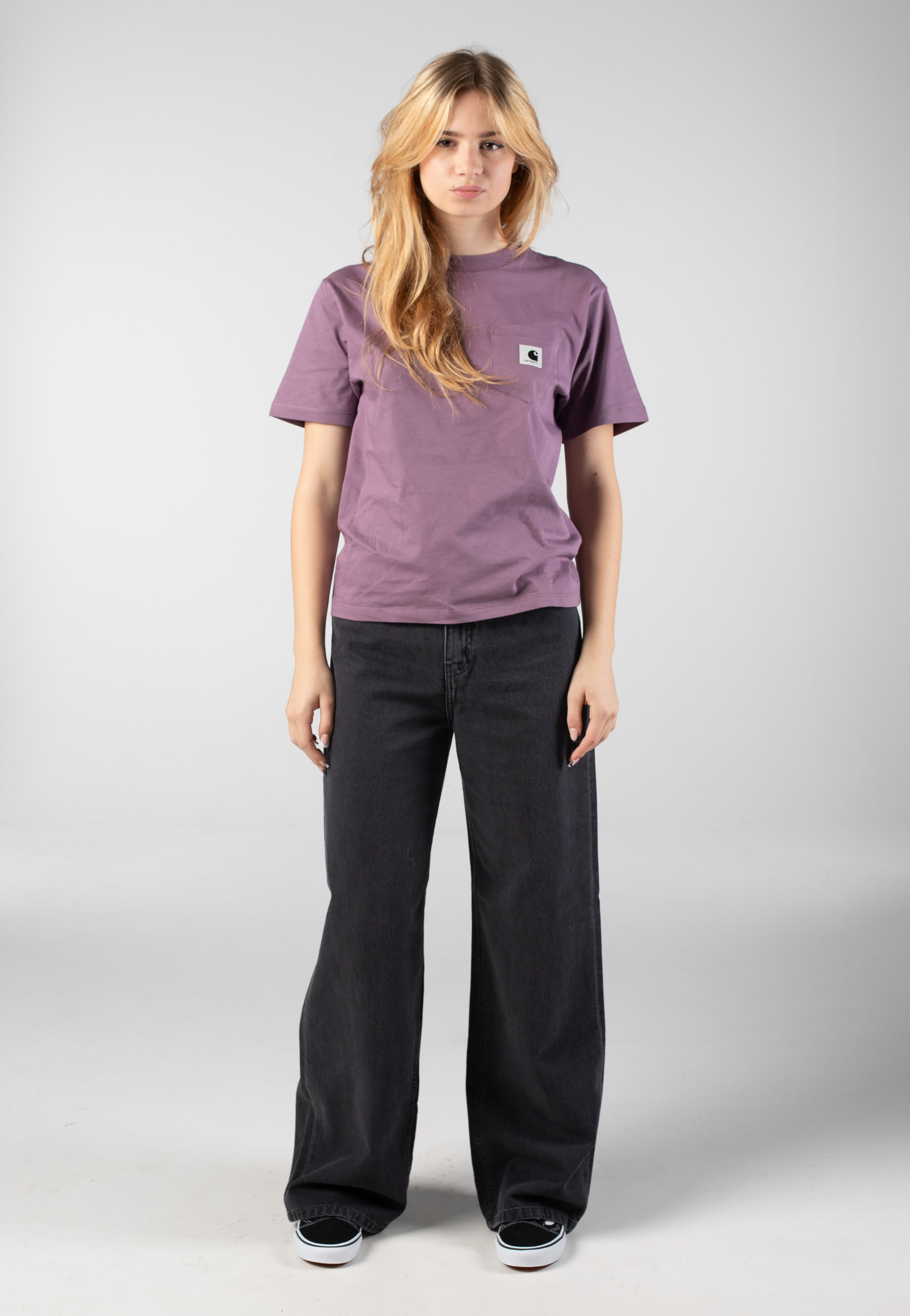 Carhartt WIP - W' Jane Heavy Stone Wash Black - Pants | Women-Image