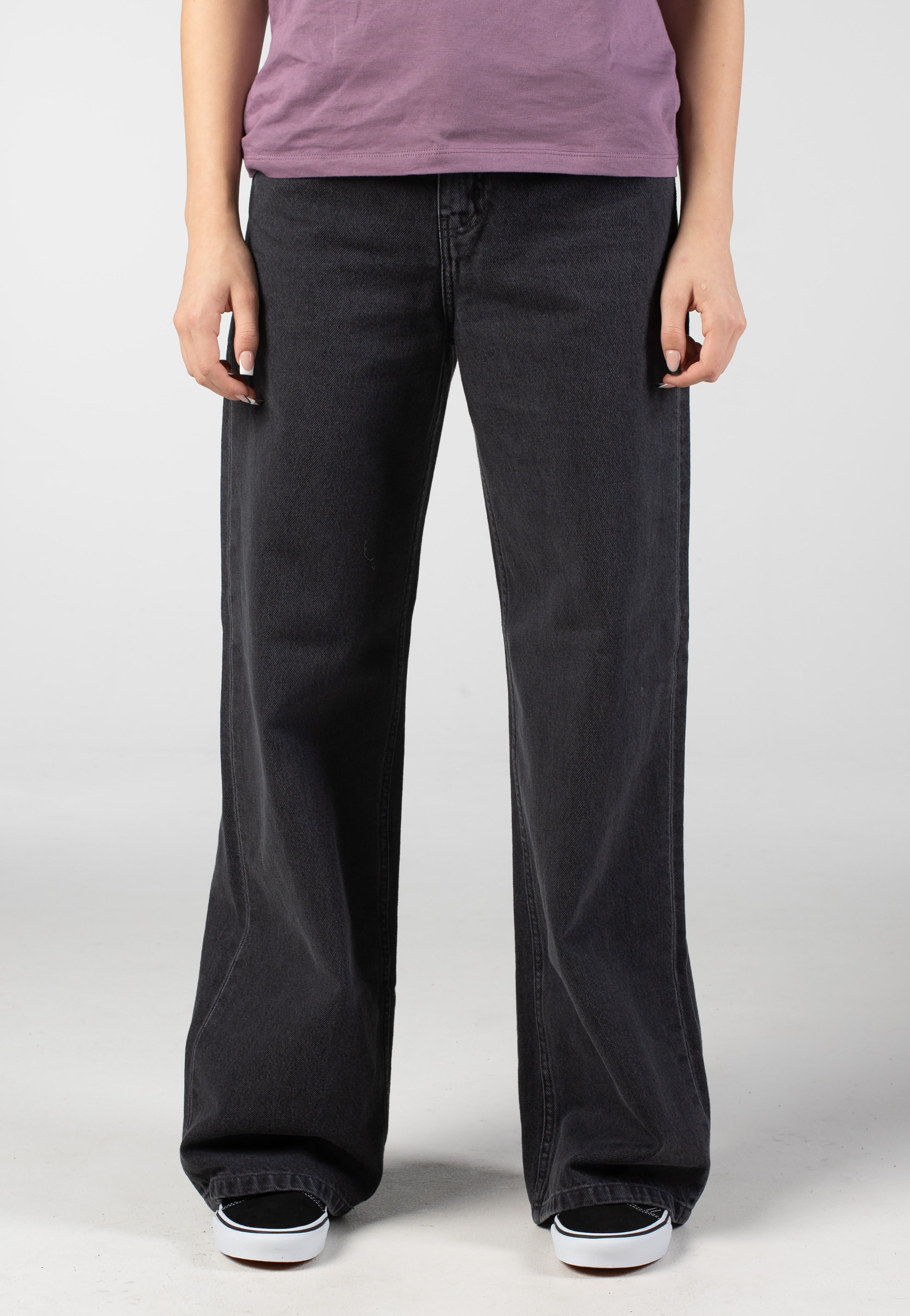 Carhartt WIP - W' Jane Heavy Stone Wash Black - Pants | Women-Image