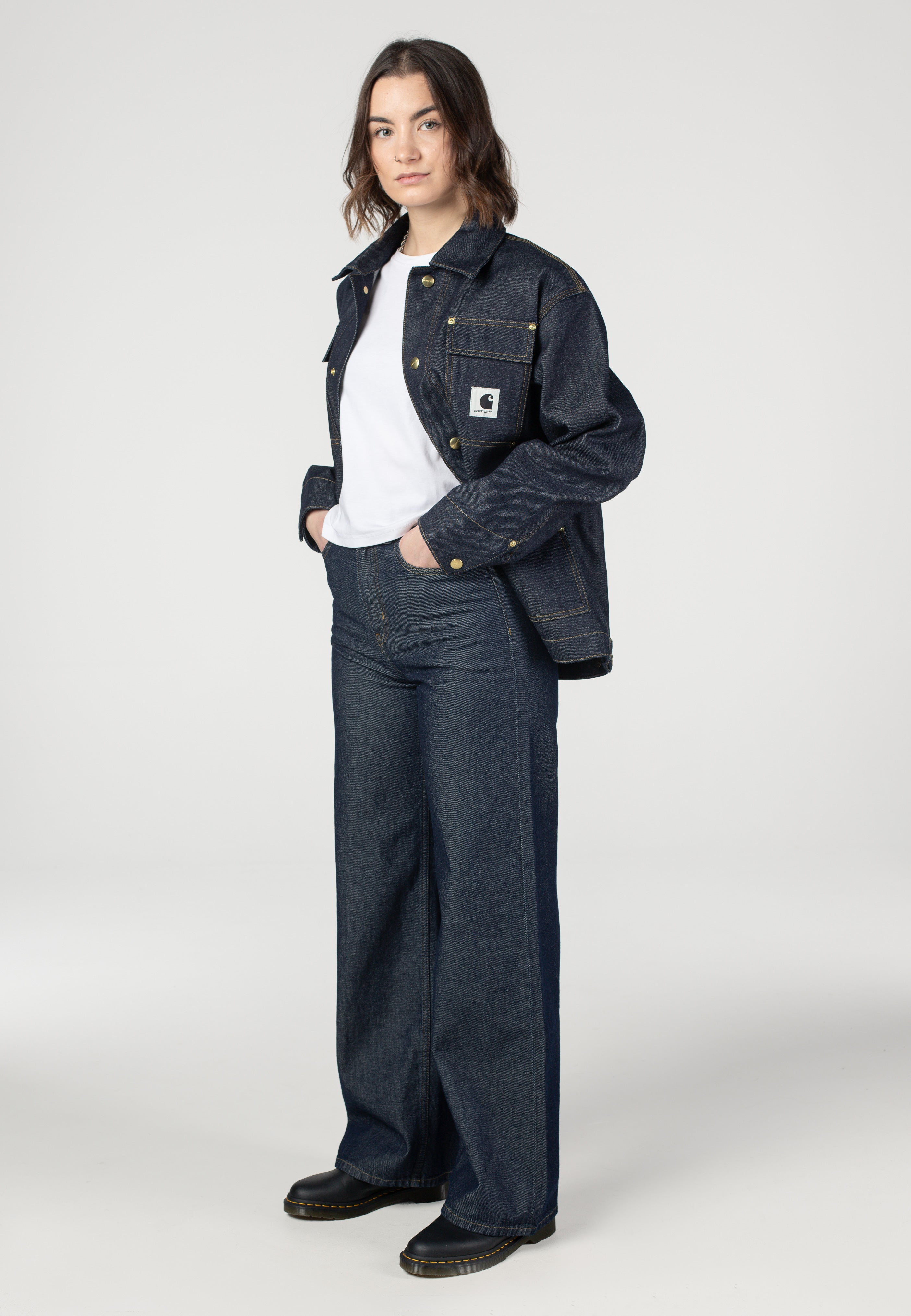 Carhartt WIP - W' Jane Rinsed Blue - Pants | Women-Image