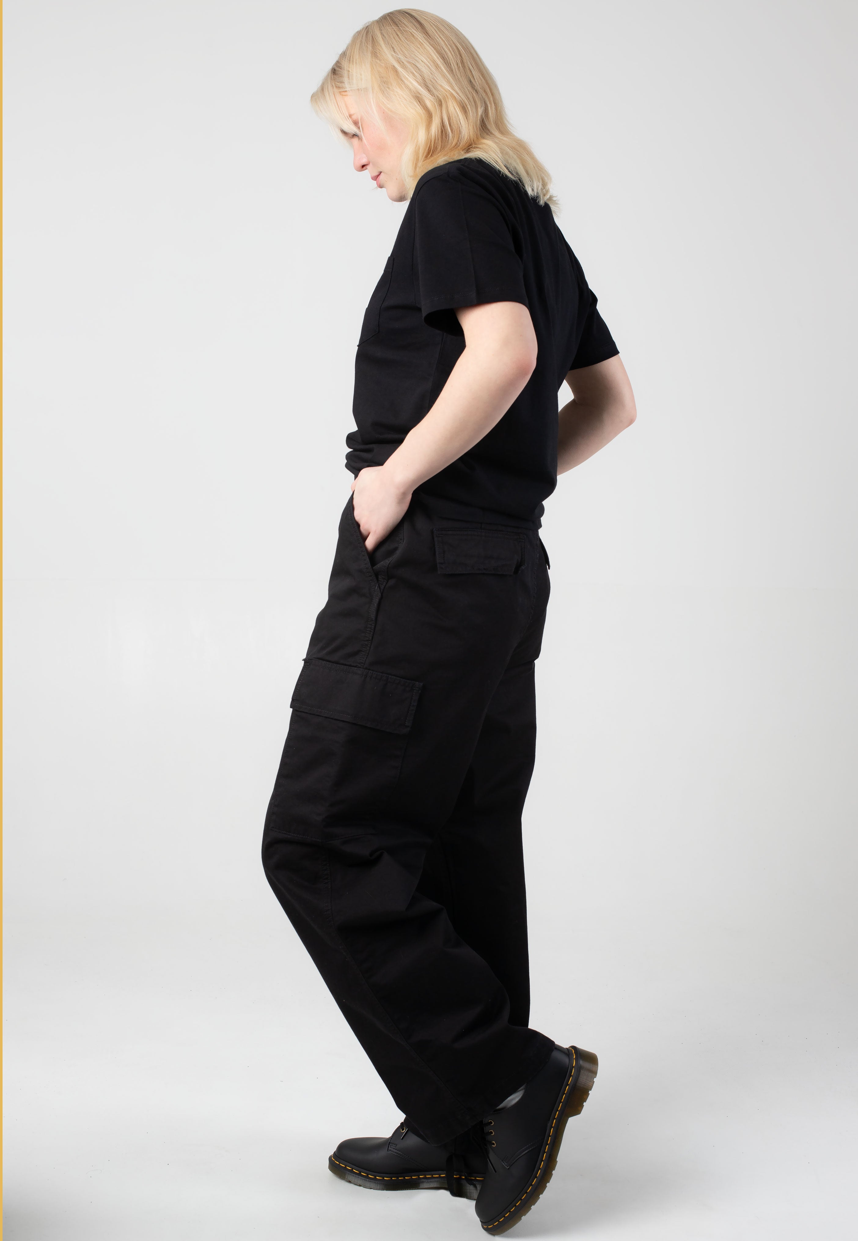 Carhartt WIP - W' Kingston Stone Washed Black - Pants | Women-Image