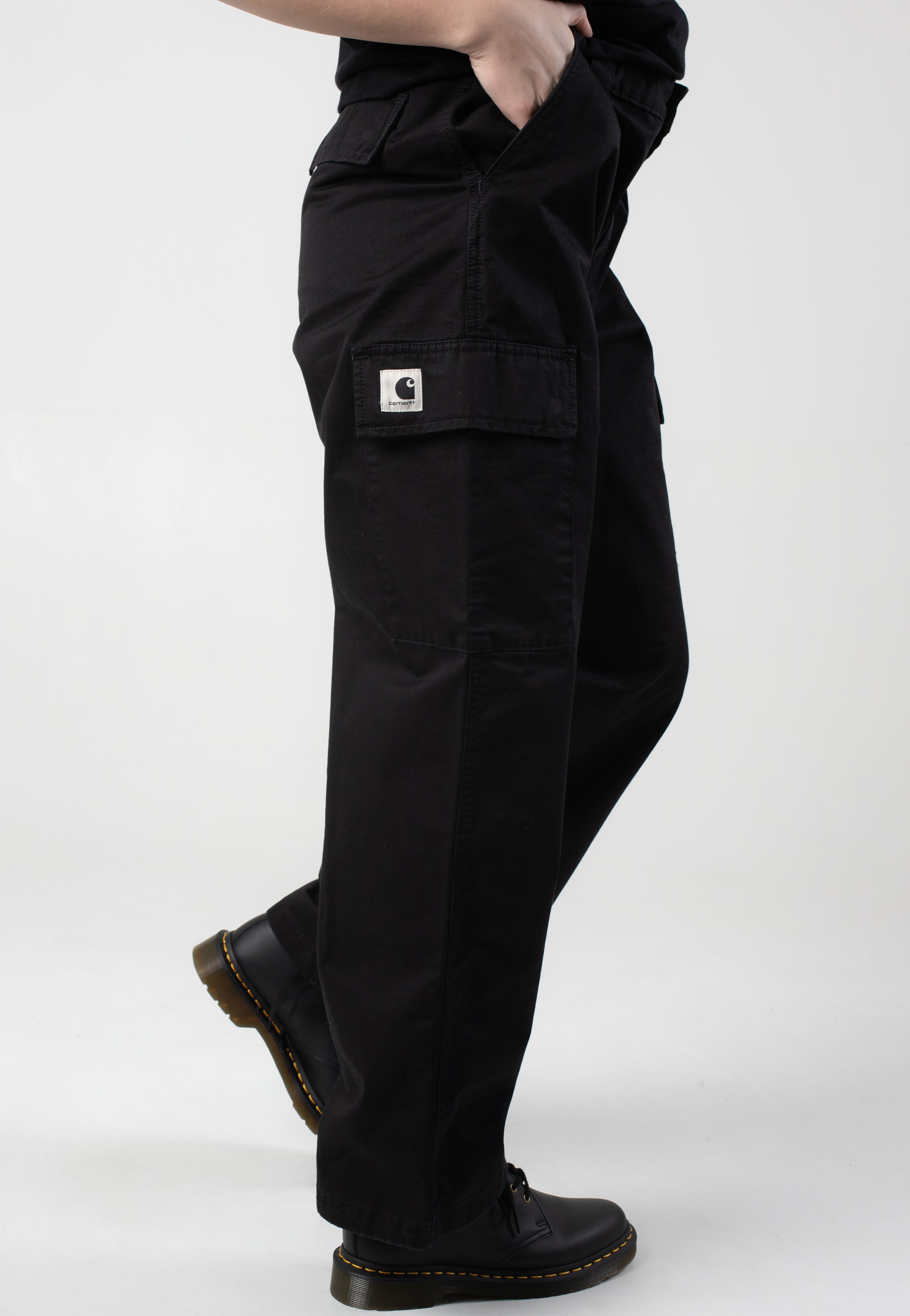 Carhartt WIP - W' Kingston Stone Washed Black - Pants | Women-Image