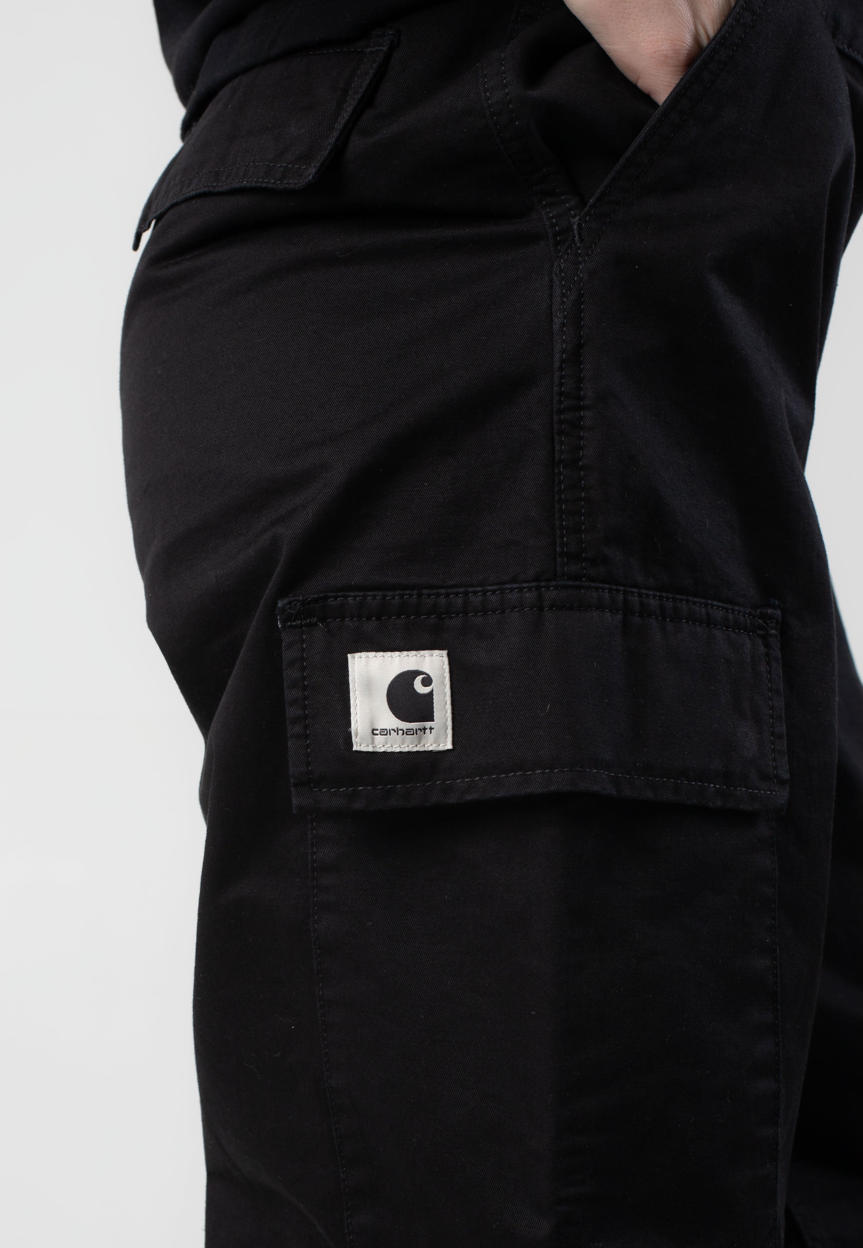 Carhartt WIP - W' Kingston Stone Washed Black - Pants | Women-Image