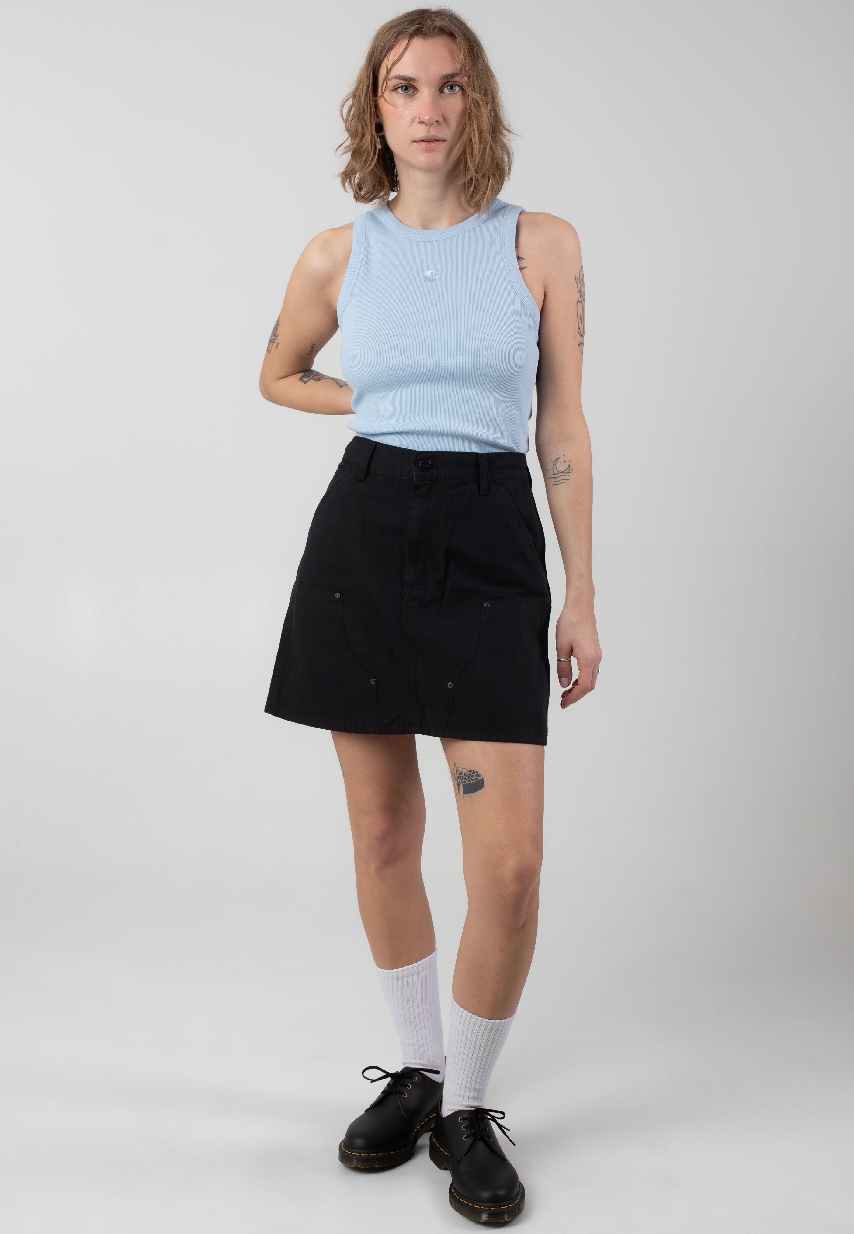 Carhartt WIP - W' Maeve Double Knee Stone Washed Black - Skirt | Women-Image