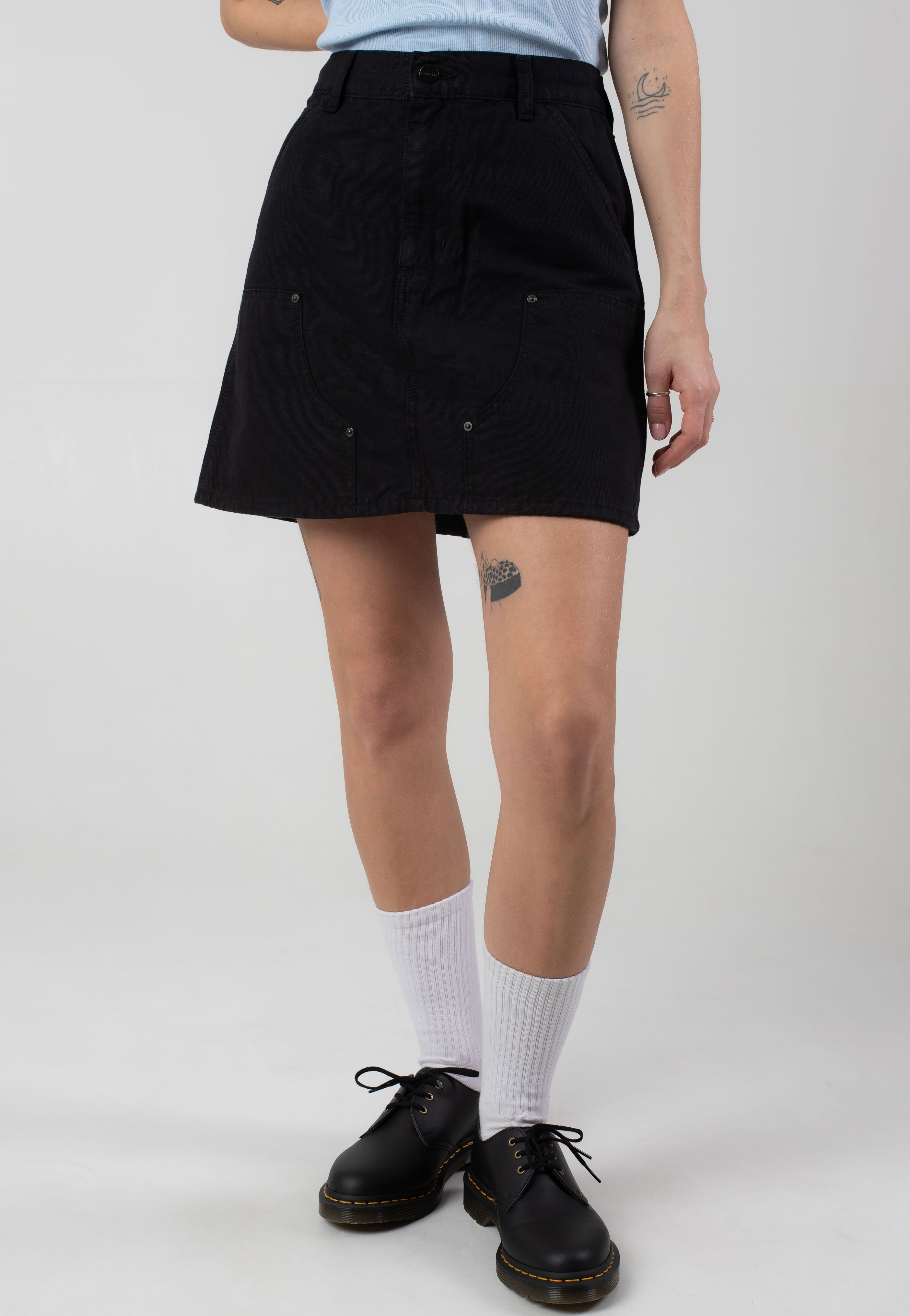 Carhartt WIP - W' Maeve Double Knee Stone Washed Black - Skirt | Women-Image