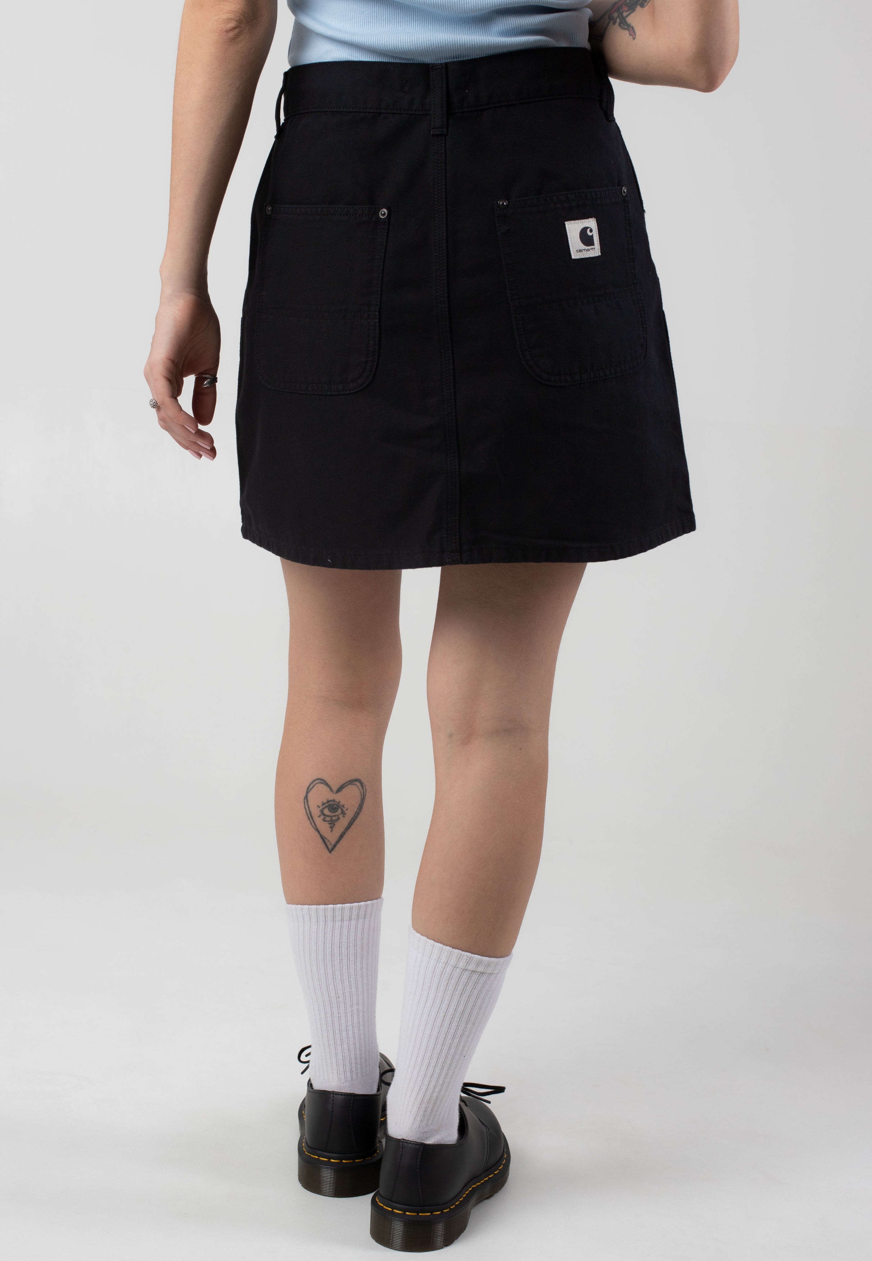 Carhartt WIP - W' Maeve Double Knee Stone Washed Black - Skirt | Women-Image