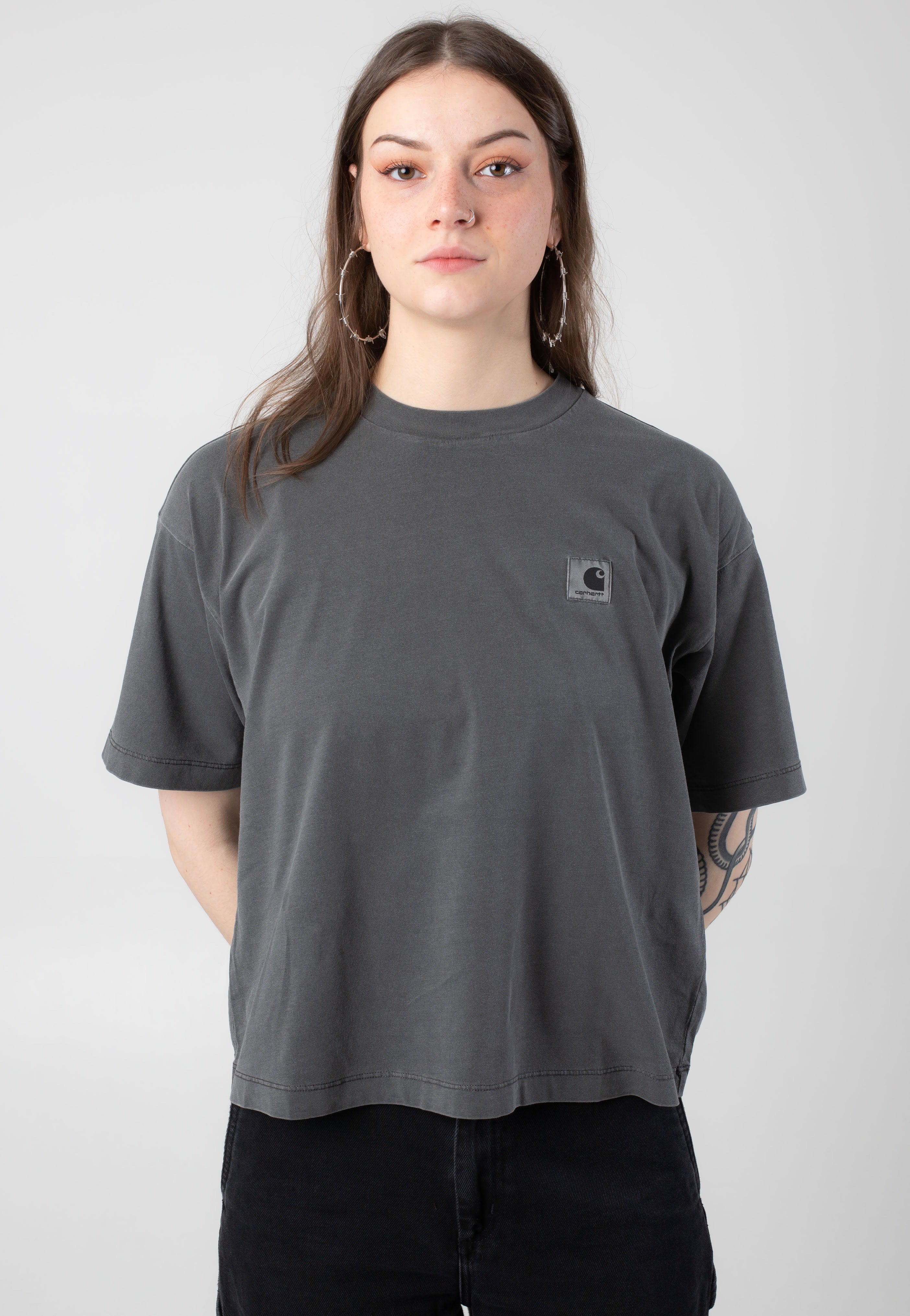 Carhartt WIP - W' Nelson Garment Dyed Graphite - T-Shirt