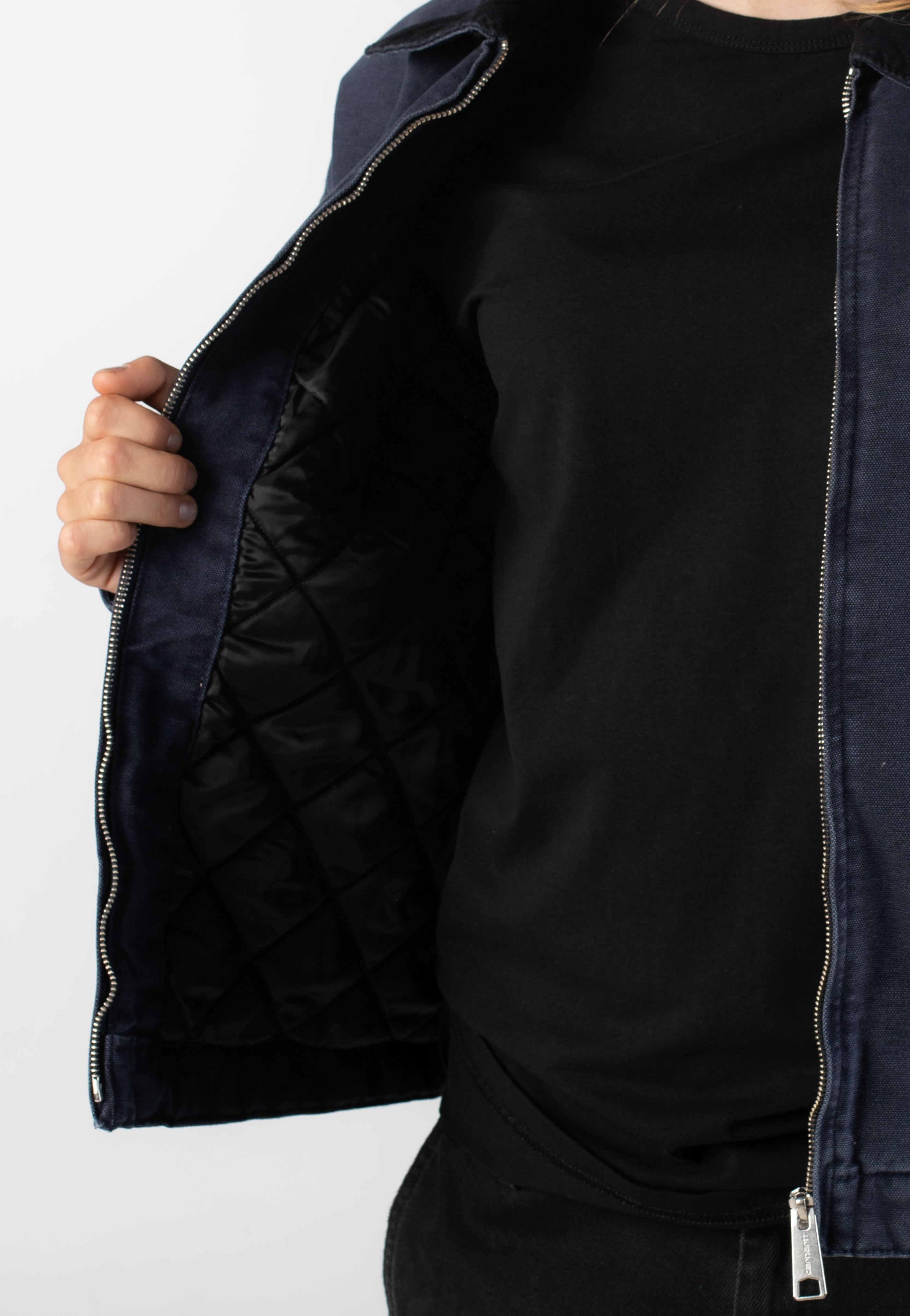 Carhartt WIP - W' OG Detroit Stone Canvas Dark Navy/Black - Jacket | Women-Image