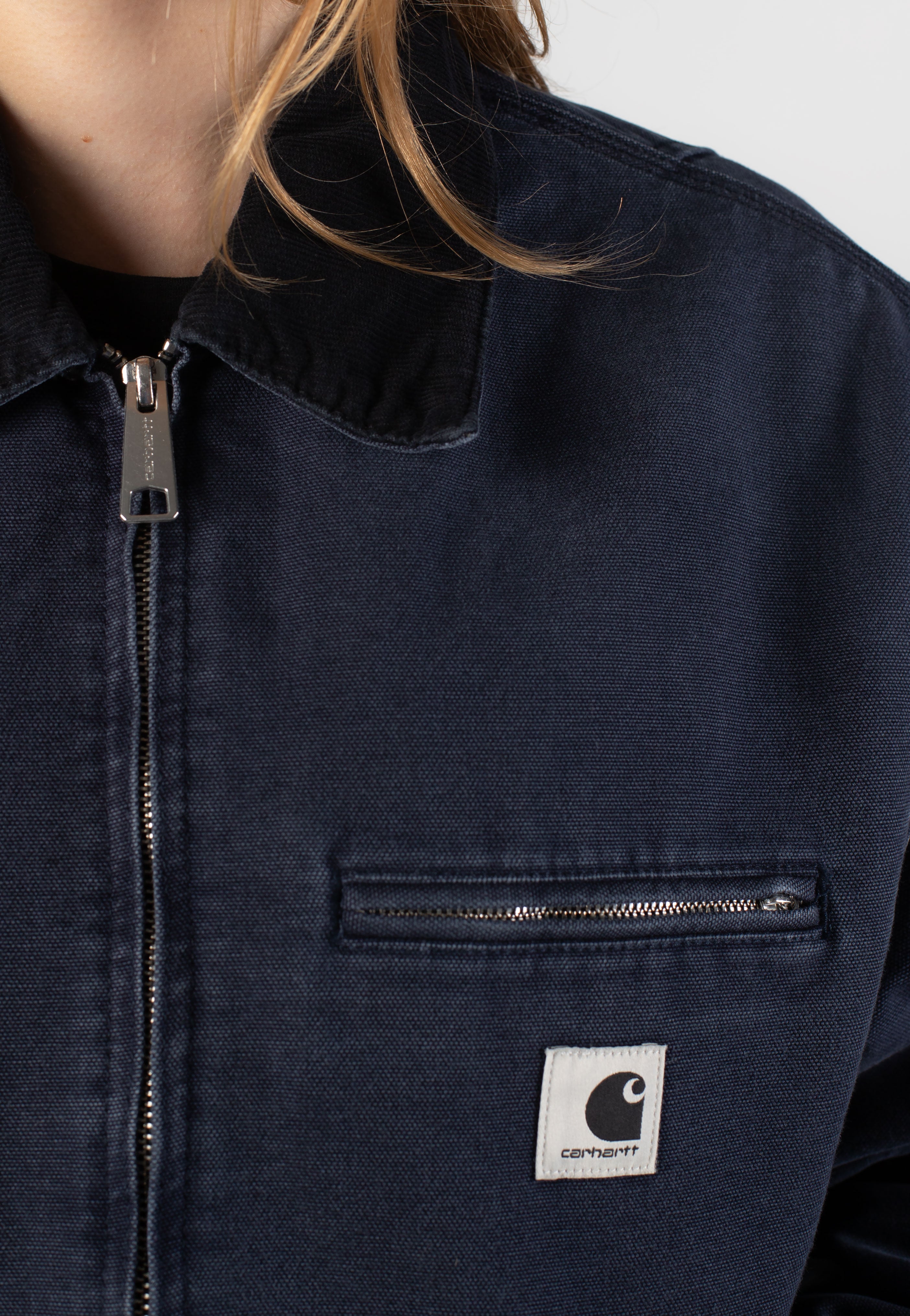 Carhartt WIP - W' OG Detroit Stone Canvas Dark Navy/Black - Jacket | Women-Image