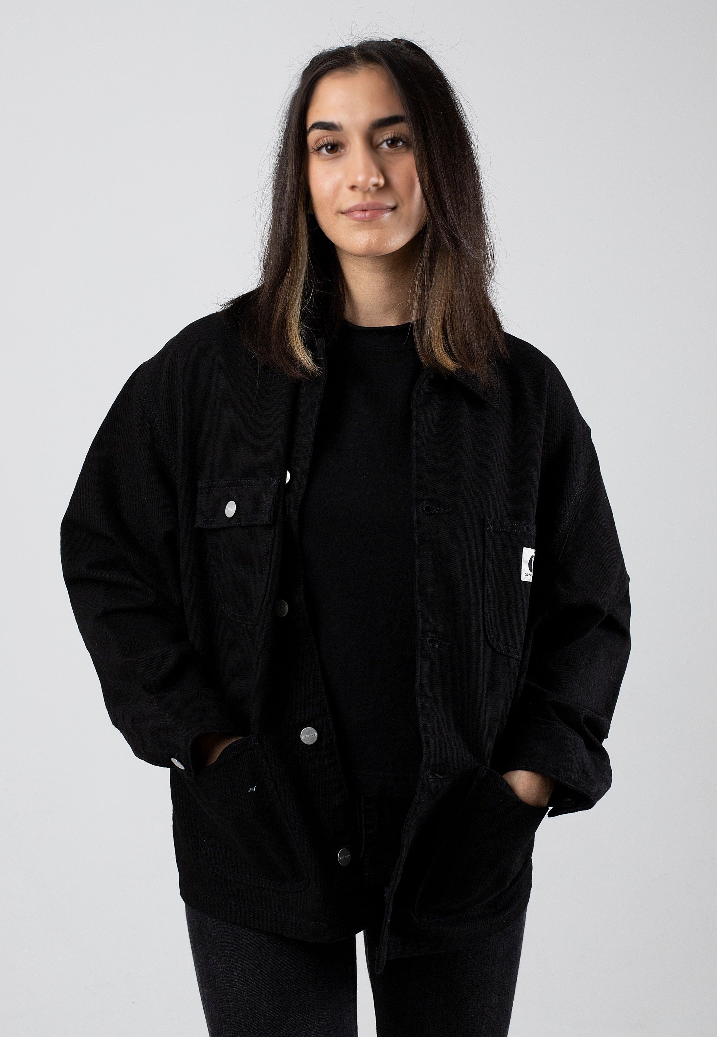 ジャケット・アウター Carhartt WIP Michigan Coat - Black XL Carhartt WIP - W' OG Michigan Rinsed Black/Black - Jacket
