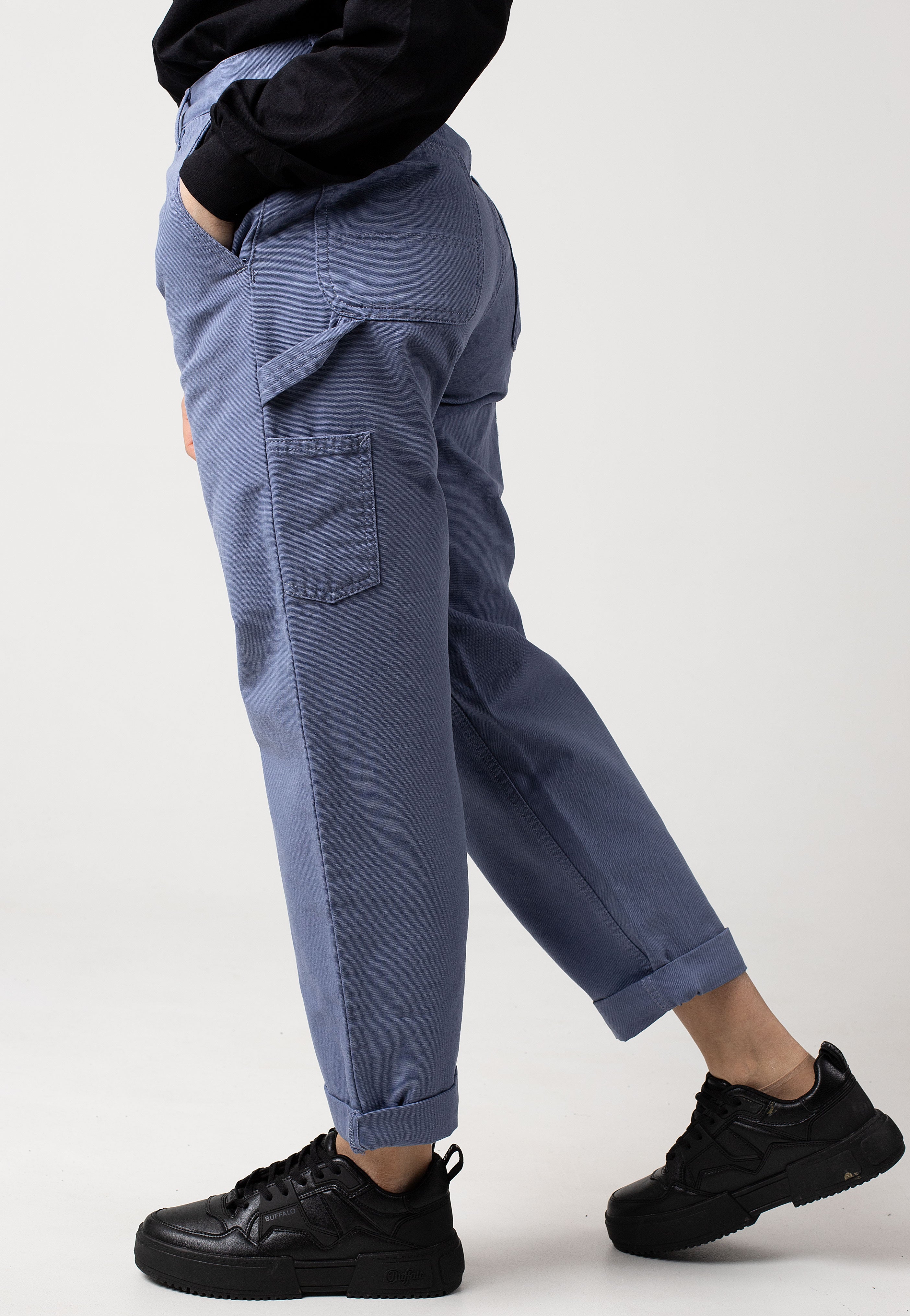 Carhartt WIP - W' Pierce Aged Canvas Bay Blue - Pants | Women-Image