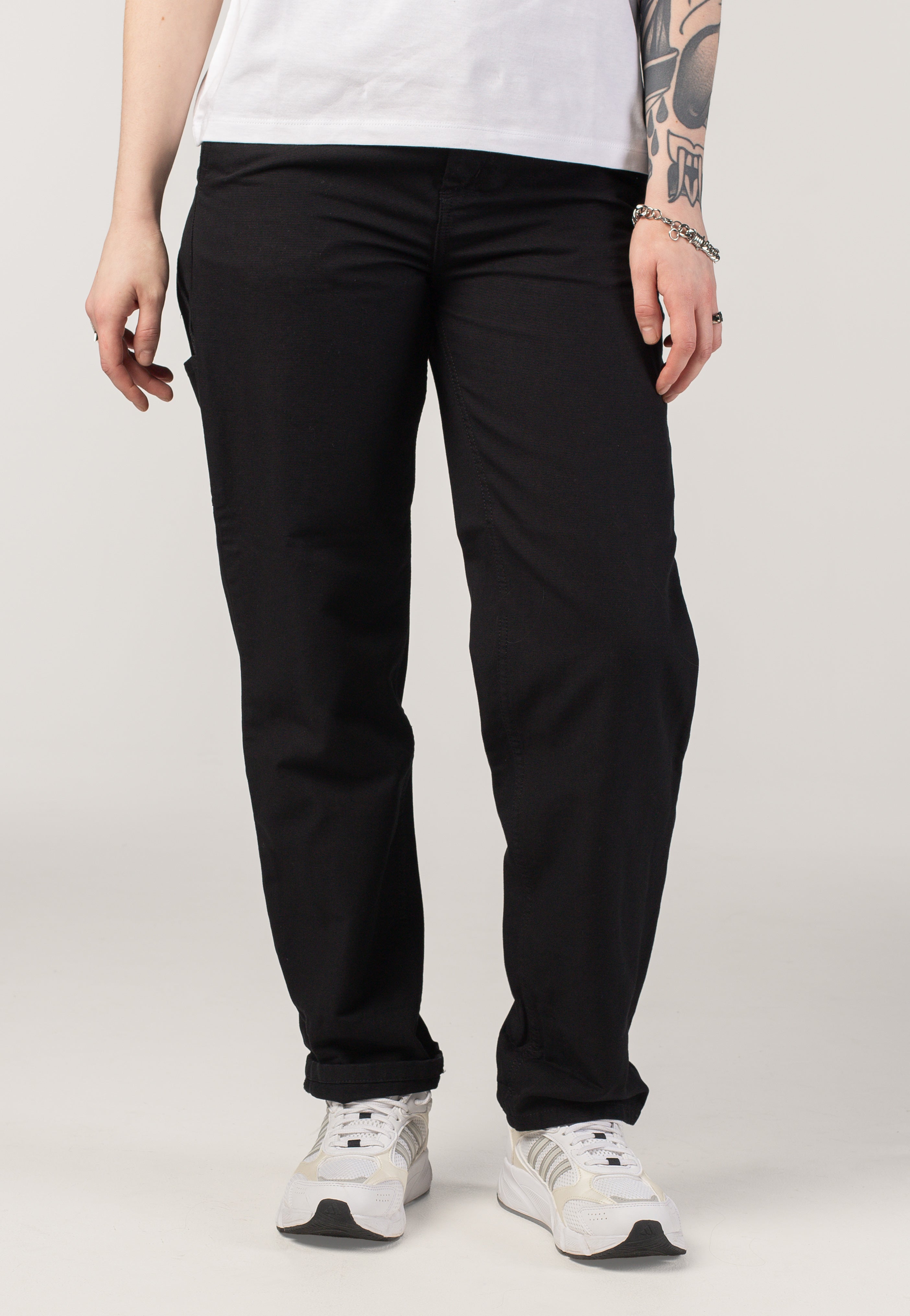 Carhartt WIP - W' Pierce Rinsed Black - Pants | Women-Image