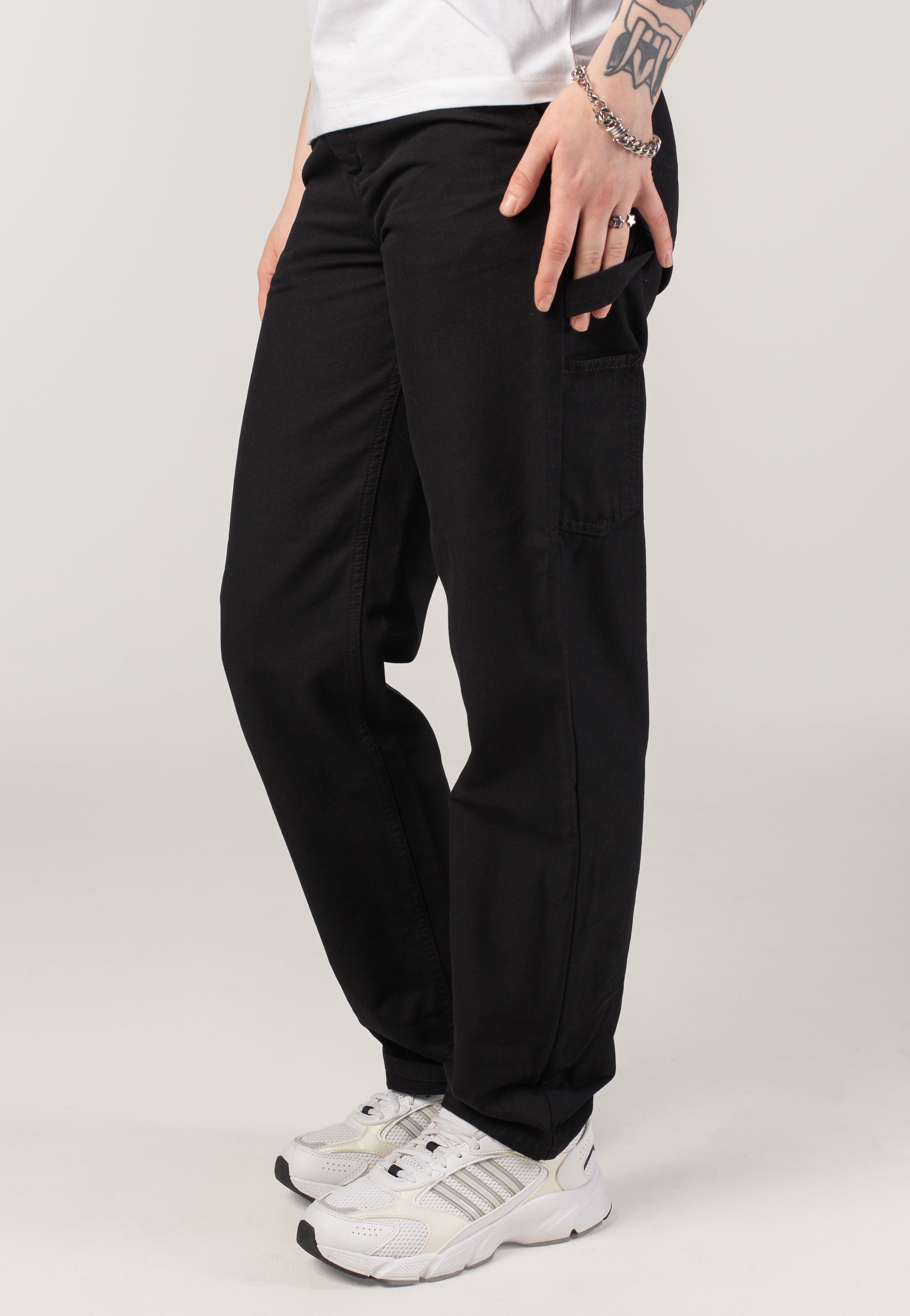 Carhartt WIP - W' Pierce Rinsed Black - Pants | Women-Image