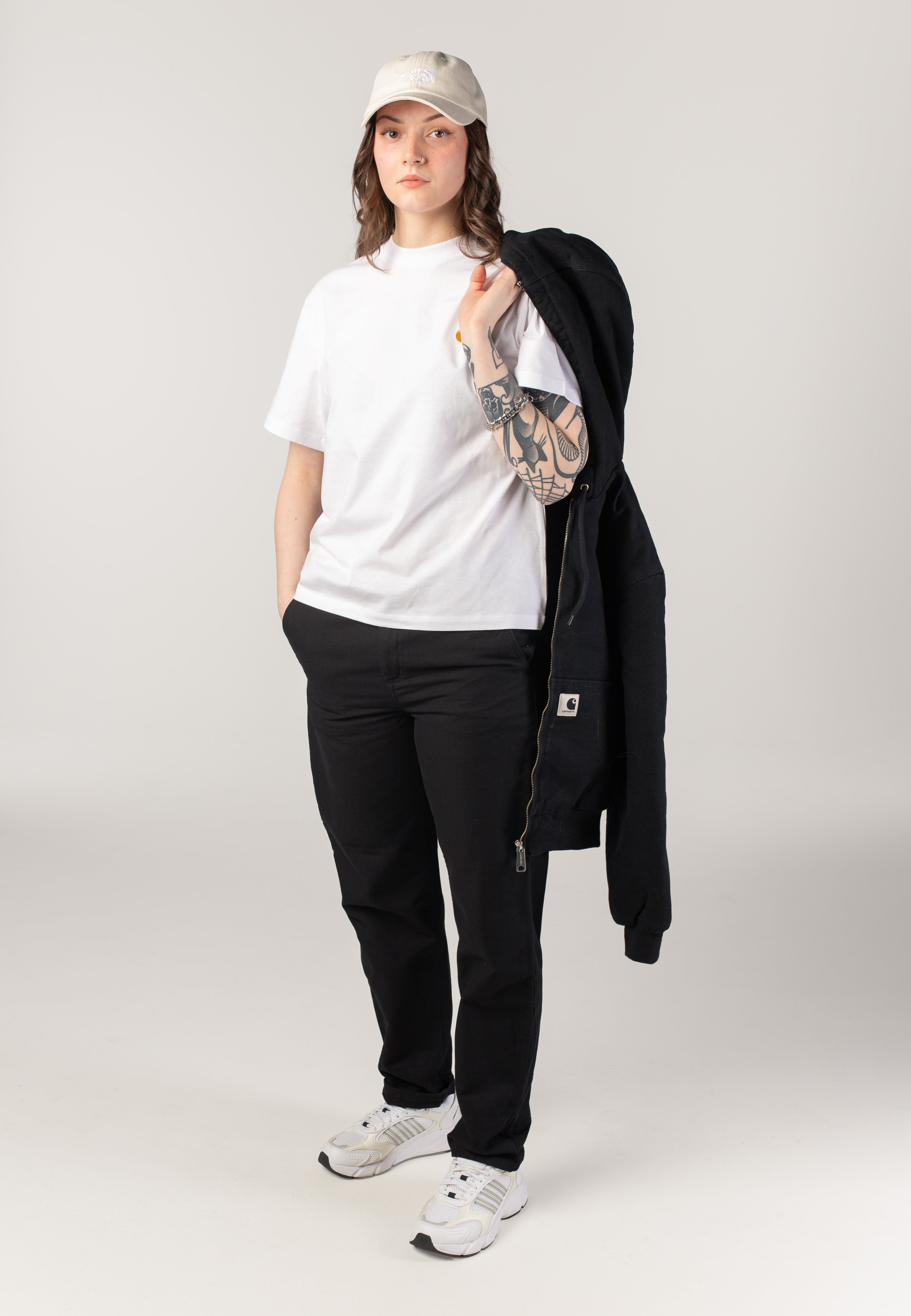 Carhartt WIP - W' Pierce Rinsed Black - Pants | Women-Image