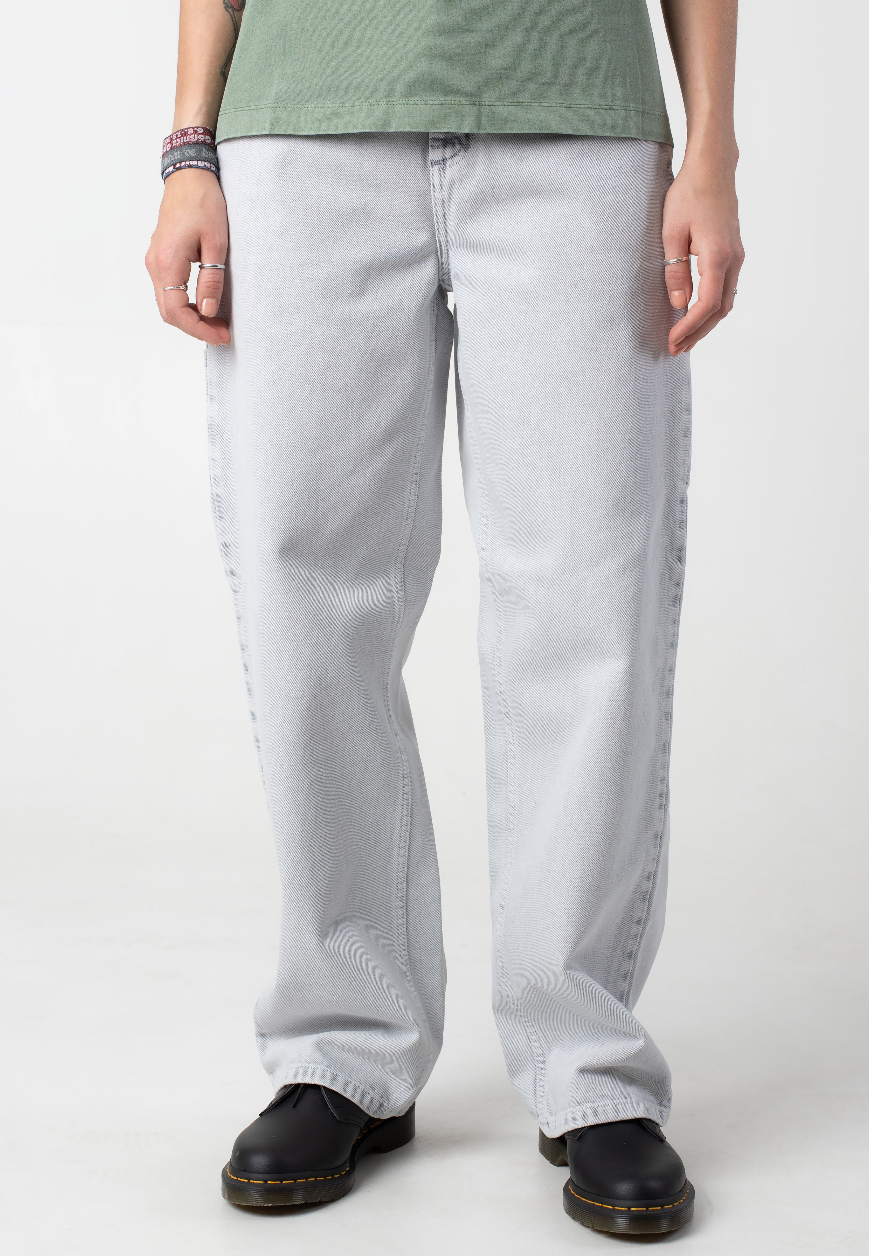 Carhartt WIP - W' Pierce Straight Black Chalk Wash - Pants | Women-Image