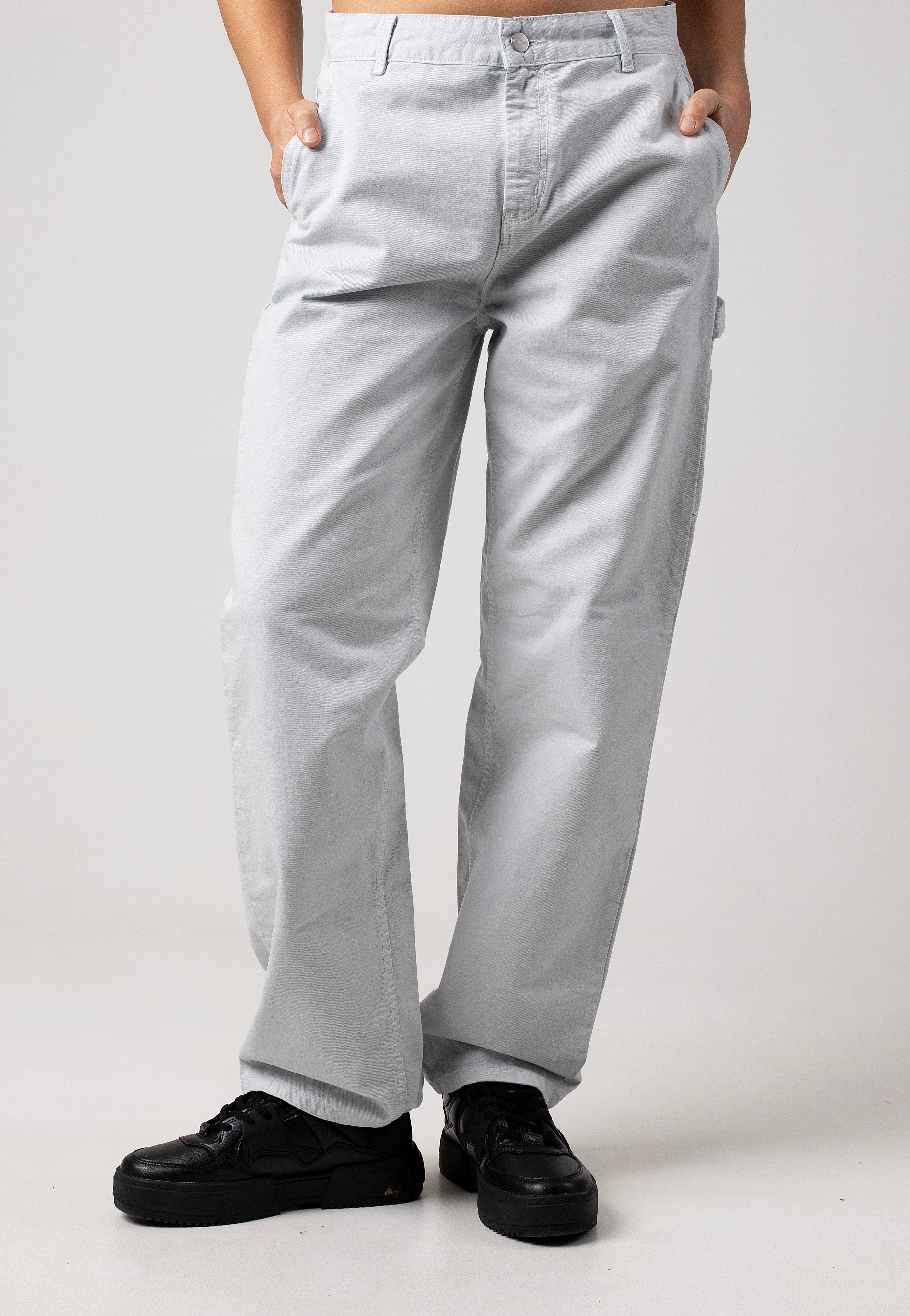 Carhartt WIP - W' Pierce Straight Garment Dyed Sonic Silver - Pants | Women-Image