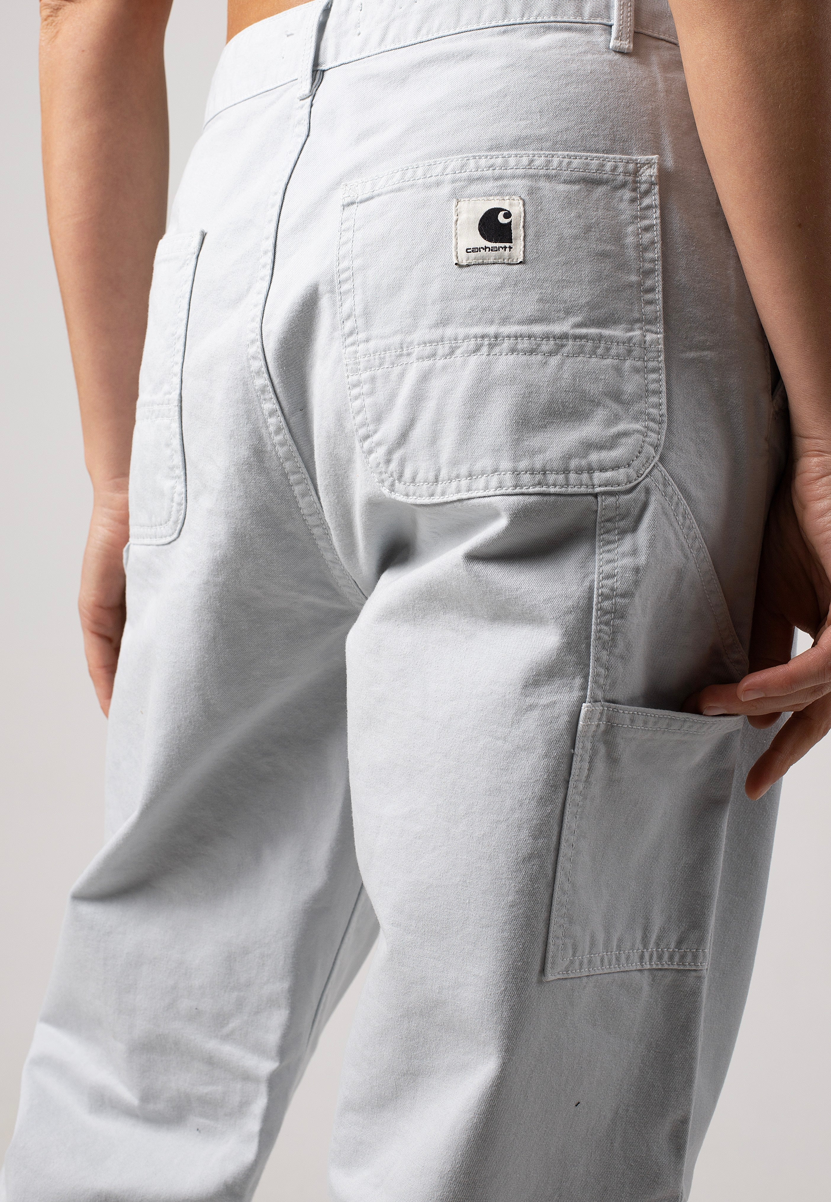 Carhartt WIP - W' Pierce Straight Garment Dyed Sonic Silver - Pants | Women-Image