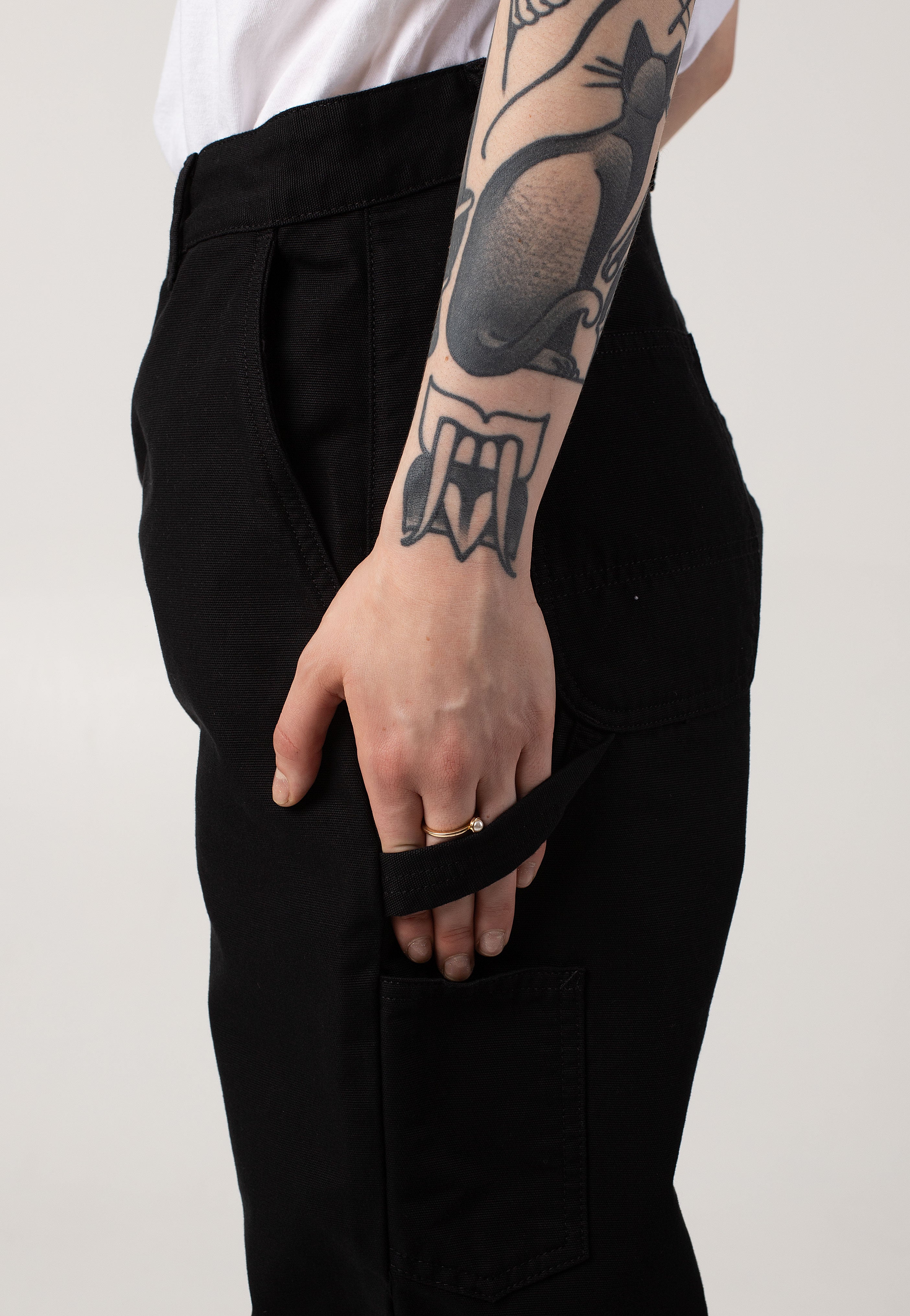 Carhartt WIP - W' Pierce Straight Rinsed Black - Pants | Women-Image