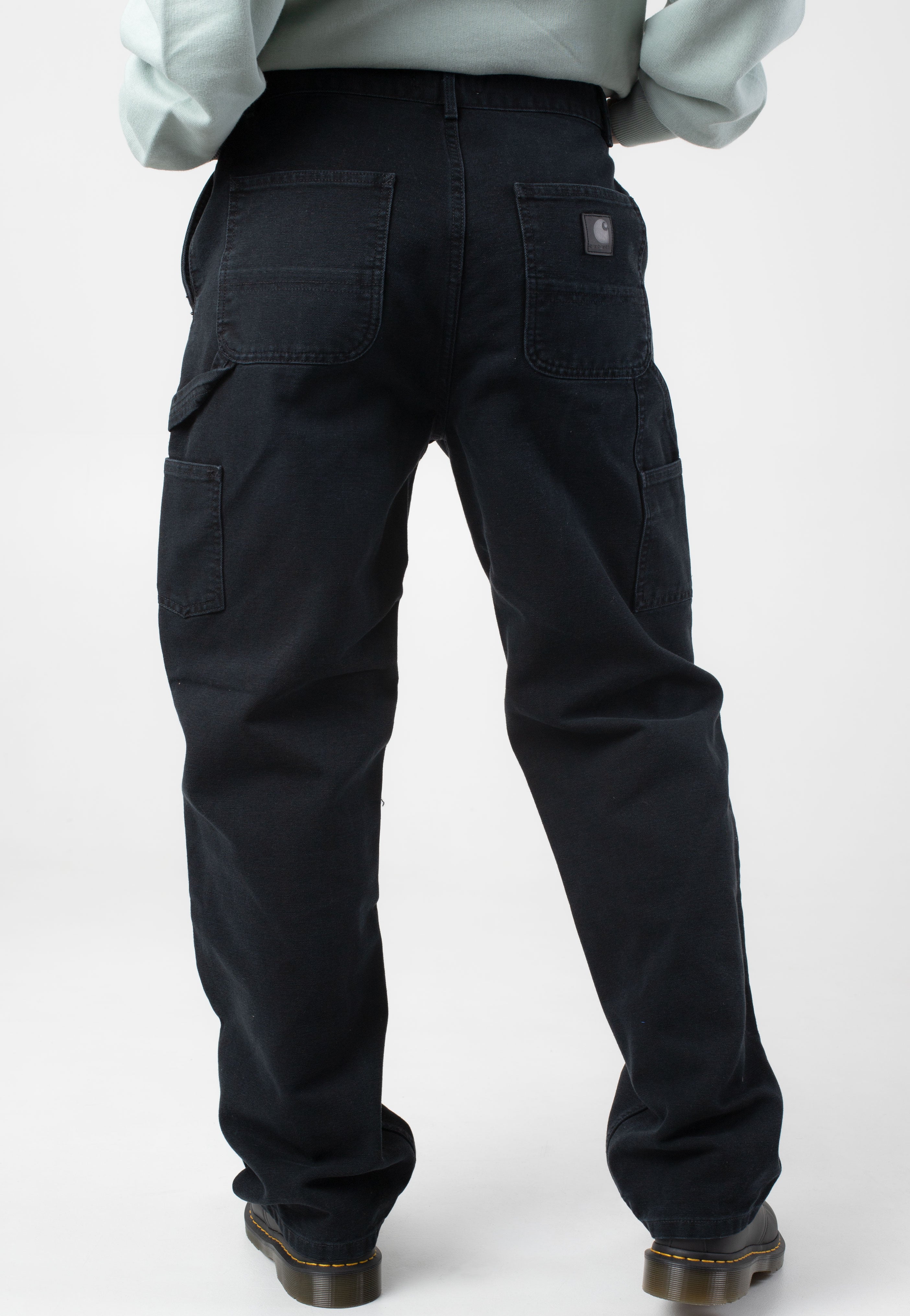 Carhartt WIP - W' Pierce Straight Stone Canvas Black - Pants | Women-Image