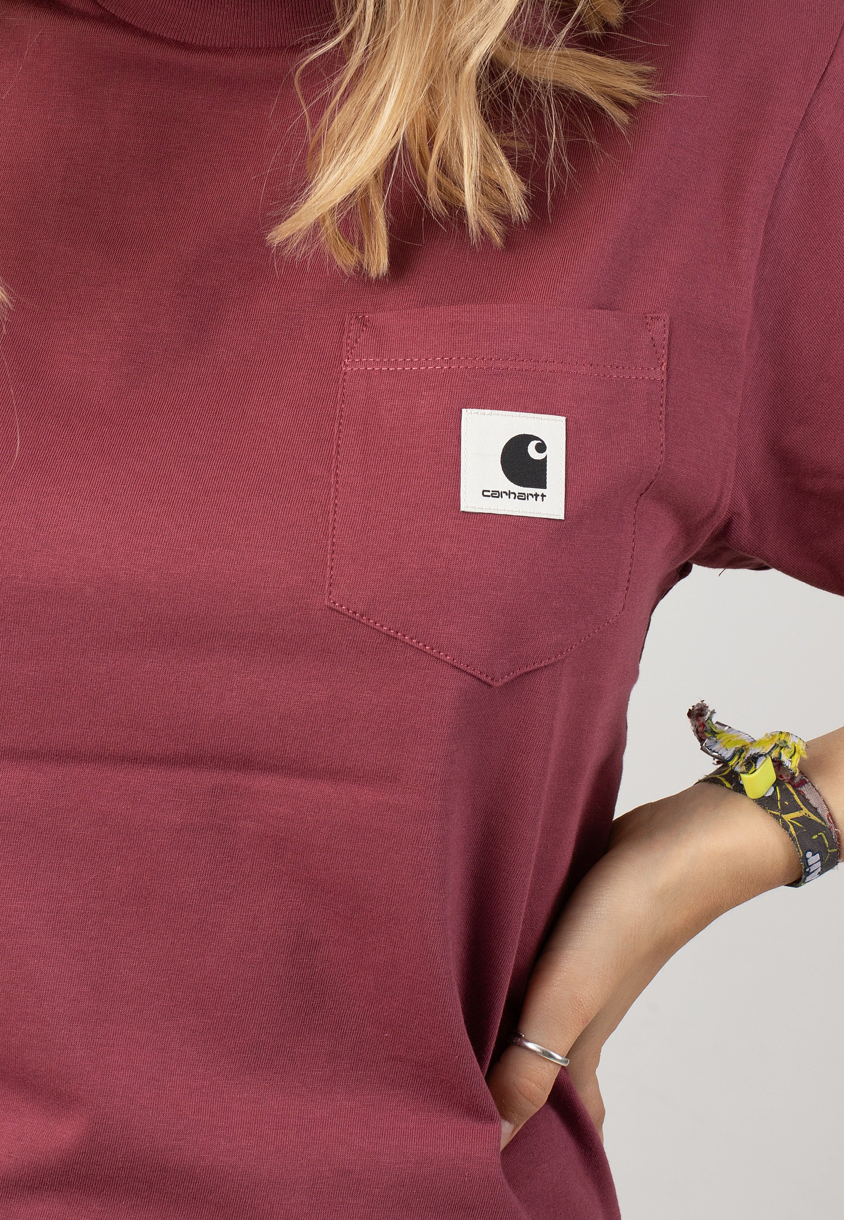 Carhartt WIP - W' Pocket Dusty Fuchsia - T-Shirt | Women-Image
