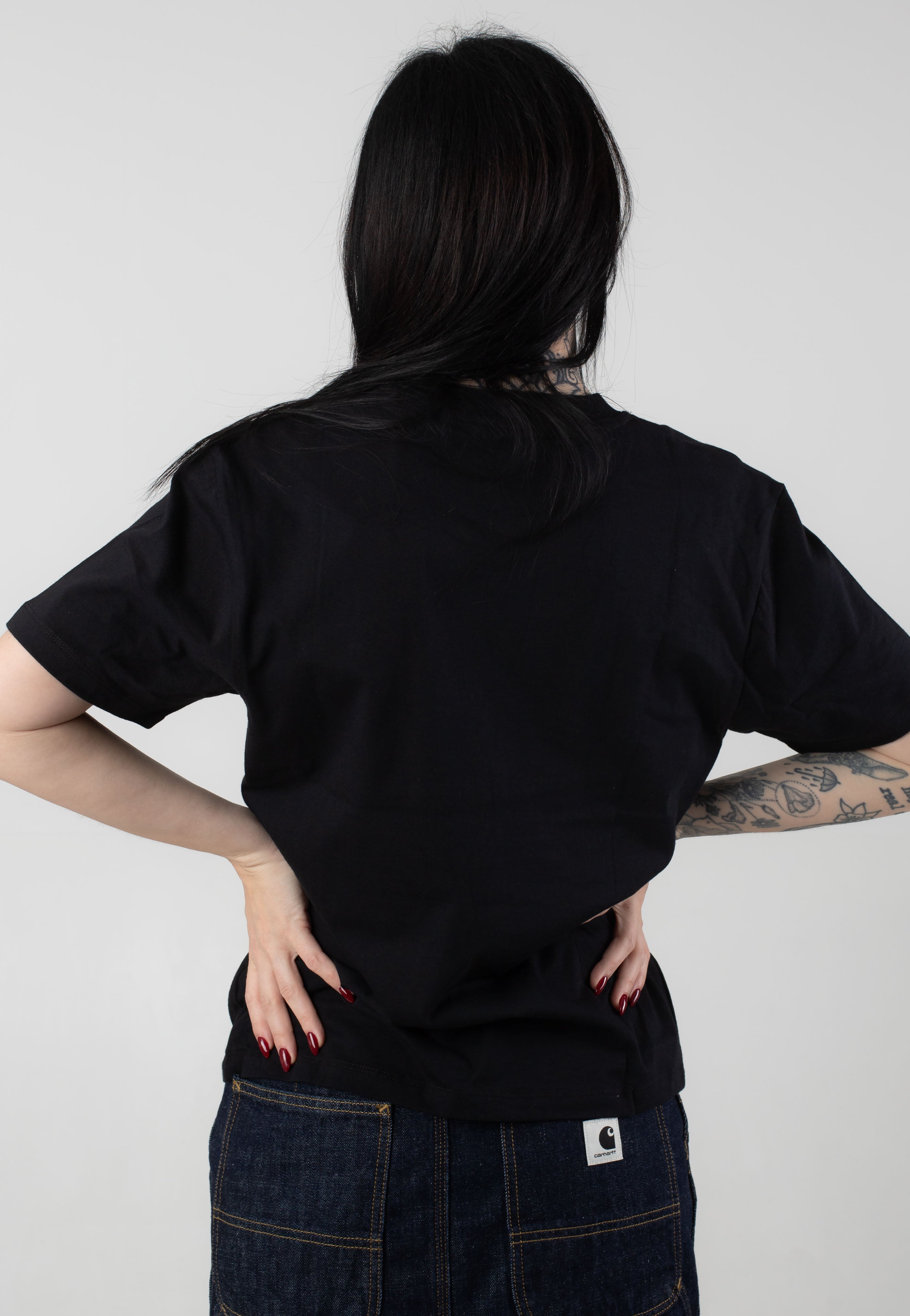 Carhartt WIP - W' Script Embroidery Black/White - T-Shirt | Women-Image