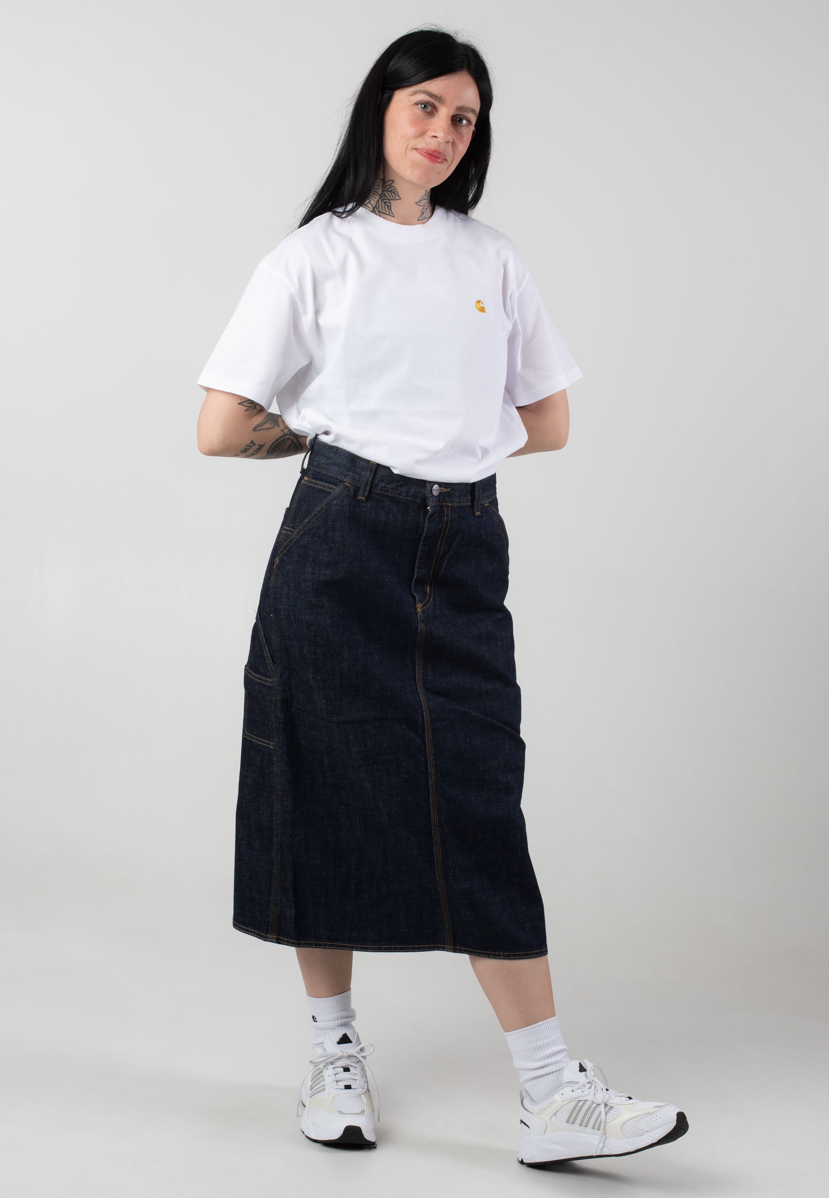 Carhartt WIP - W' Single Knee Rinsed Blue - Skirt | Women-Image
