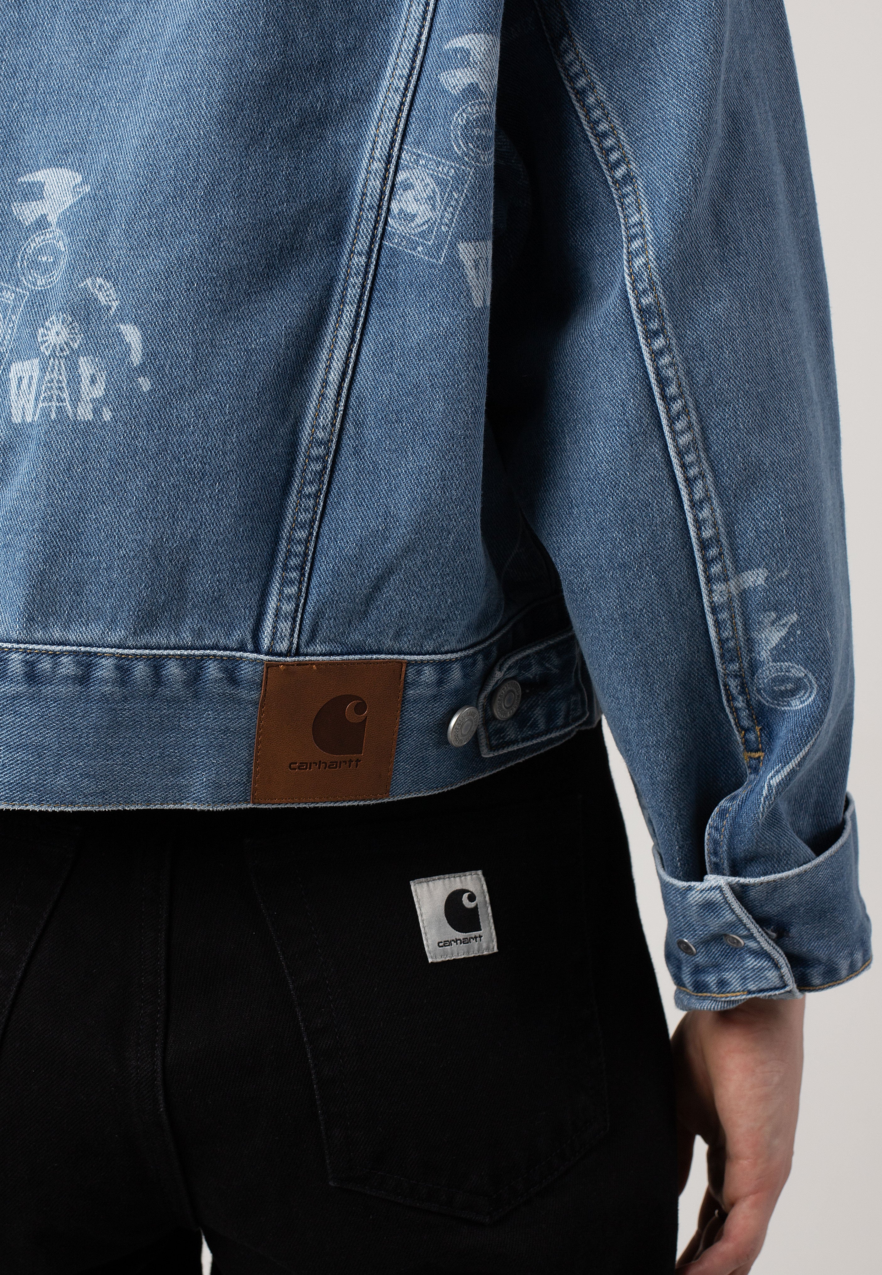 Carhartt WIP - W' Stamp Jeans Jacket Bleached Stamp Print/Blue - Jeans